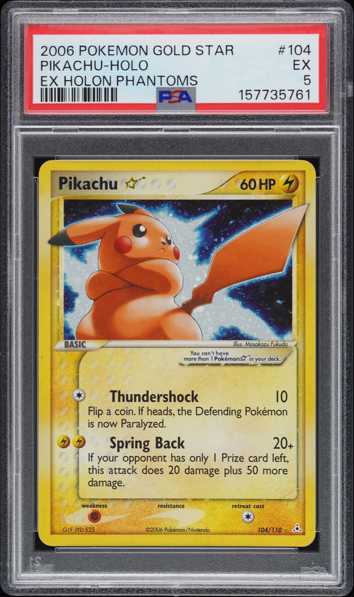PIKACHU-HOLO POKEMON EX HOLON PHANTOMS 2006