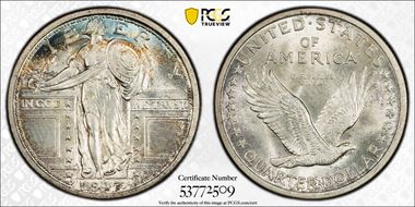 1917 25C Type 1 MS67+ FH