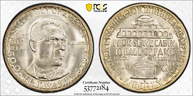 1947-S 50C Booker T. Washington MS67+ 