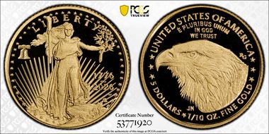 2026-W $5 Gold Eagle w/ Liberty Bell 250 Privy First Strike PR69DCAM