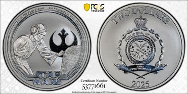 2025 $2 Princess Leia - Star Wars Ag First Strike MS70