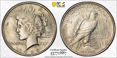 1923 $1 VAM 1B, Extra Hair N1
