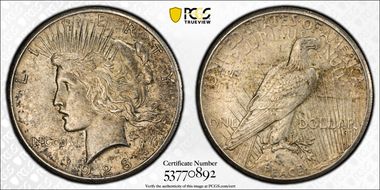 1928 $1 AU58