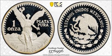 1987-Mo Onza Libertad Ag PR69DCAM