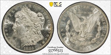 1885-O $1 MS62