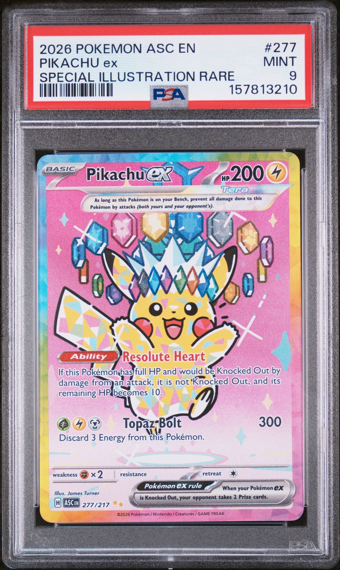 2026 Pokemon Asc En-Ascended Heroes Pikachu Ex #277 (Special Illustration Rare) Mint 9 front