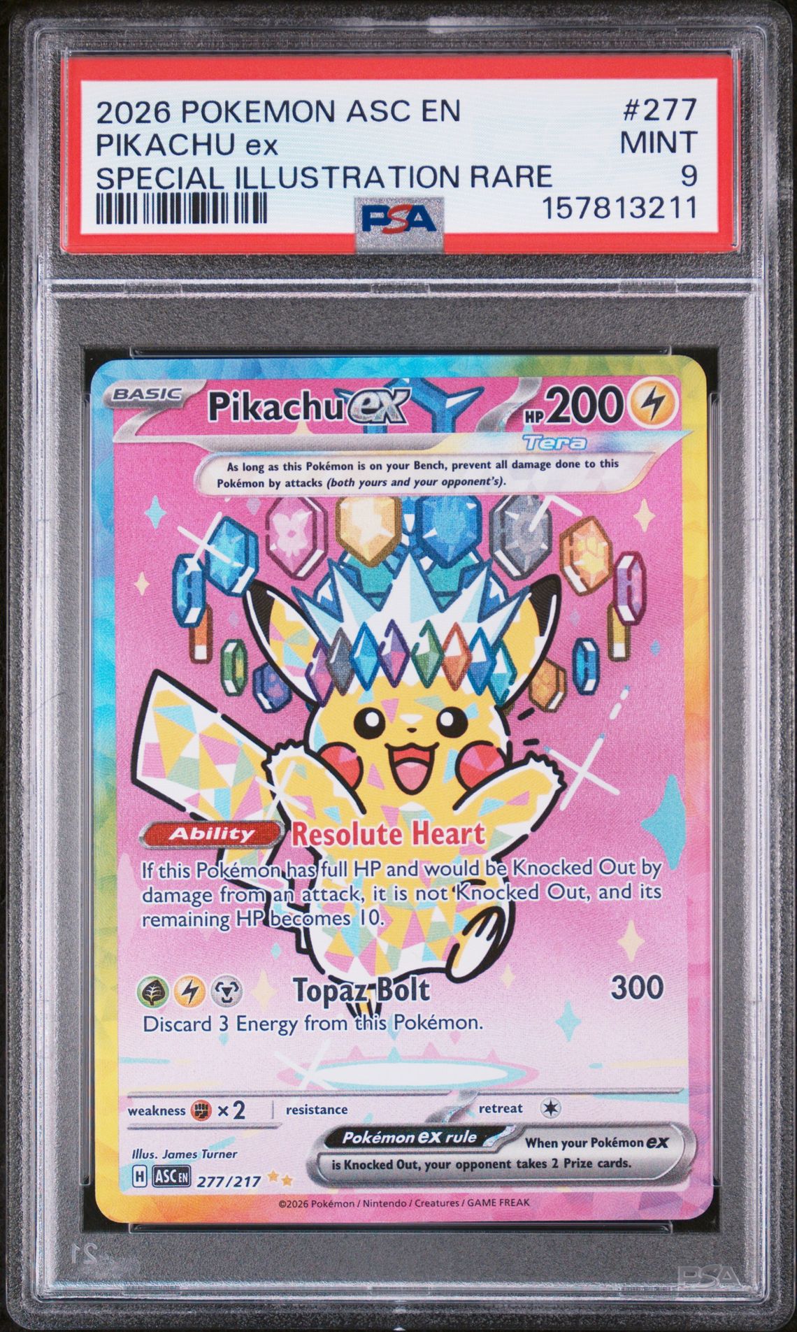 2026 Pokemon Asc En-Ascended Heroes Pikachu Ex #277 (Special Illustration Rare) Mint 9 front
