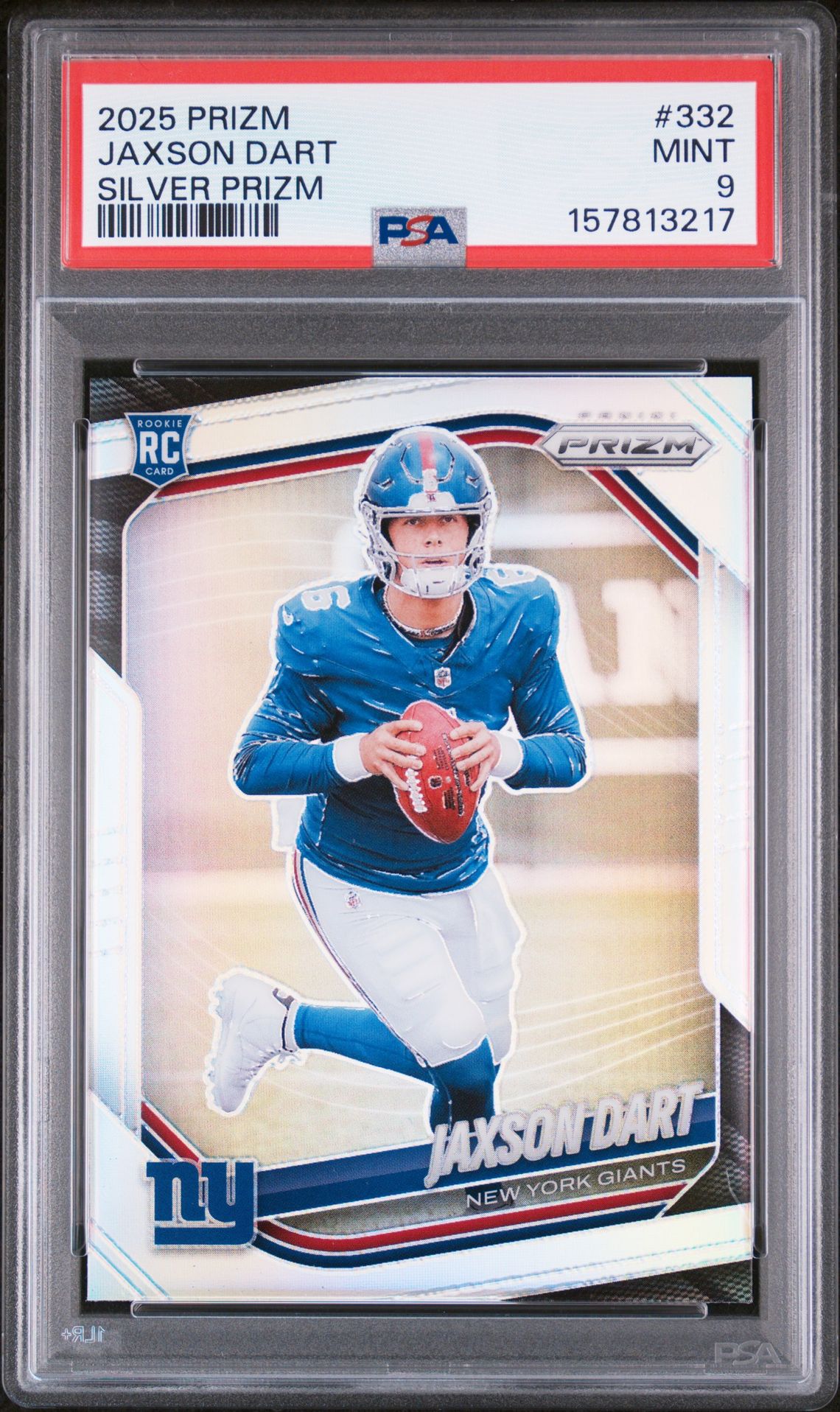 2025 Panini Prizm Jaxson Dart #332 (Silver Prizm) Mint 9 front