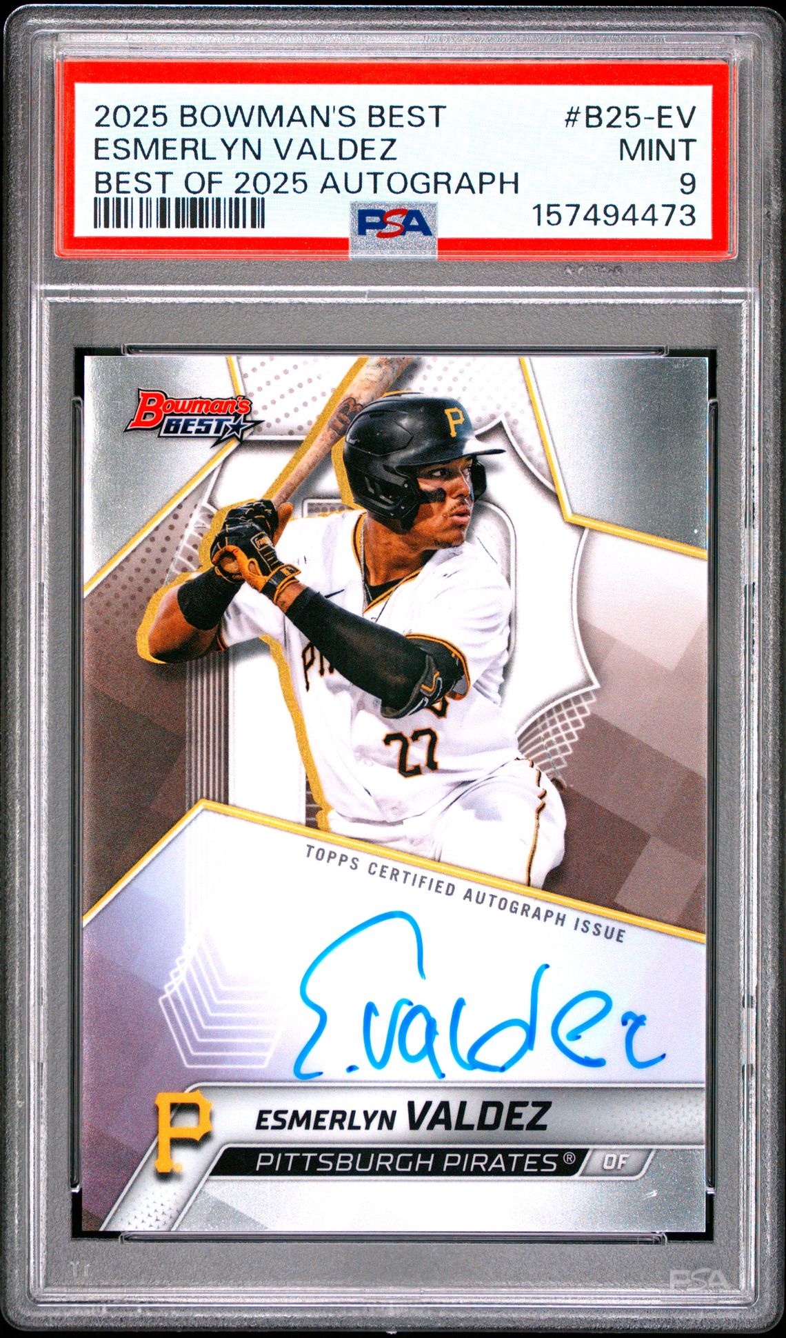 2025 Bowman's Best Best Of 2025 Autographs Esmerlyn Valdez #B25-Ev Mint 9 front