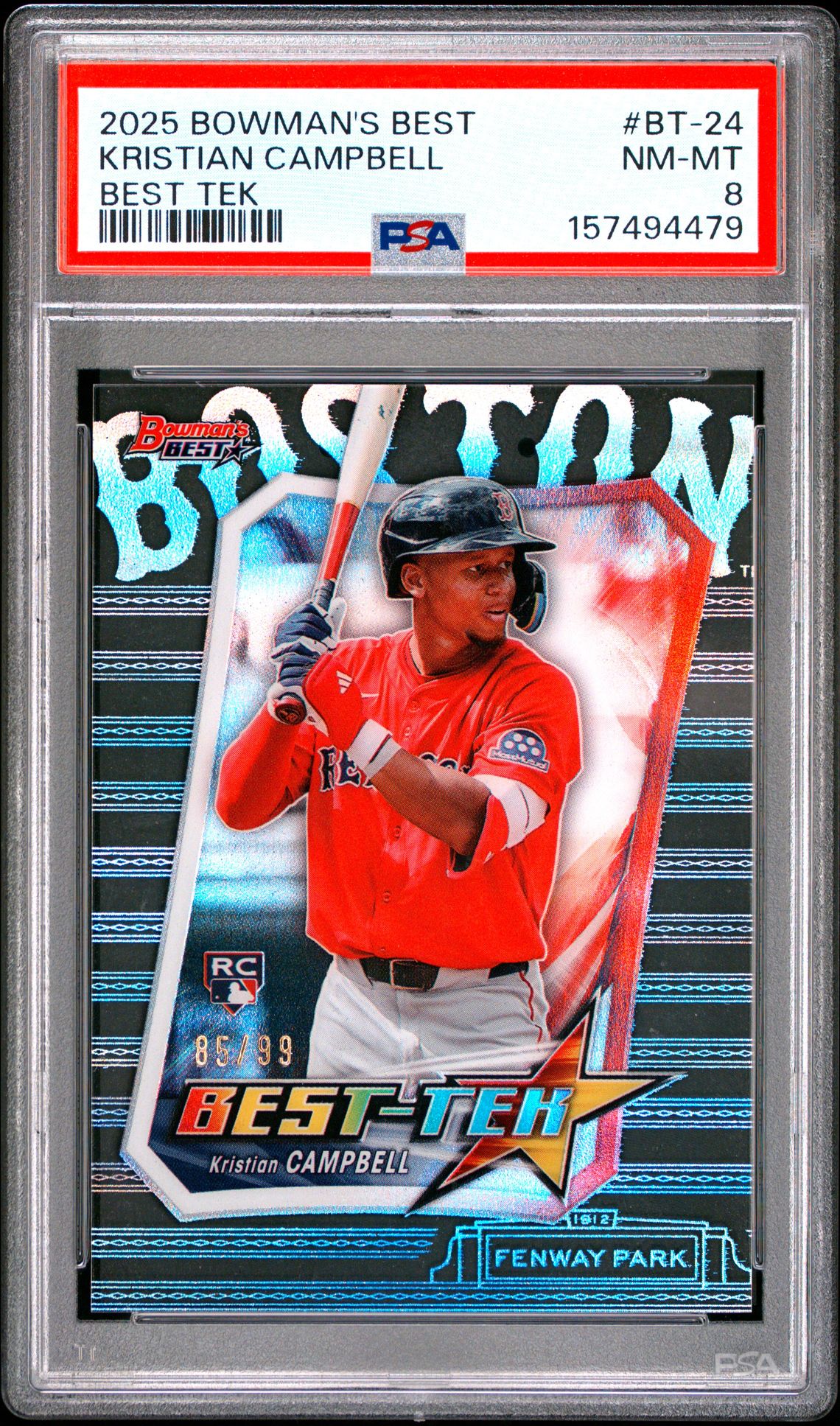 2025 Bowman's Best Best Tek Kristian Campbell #Bt-24 Nm-Mt 8 front