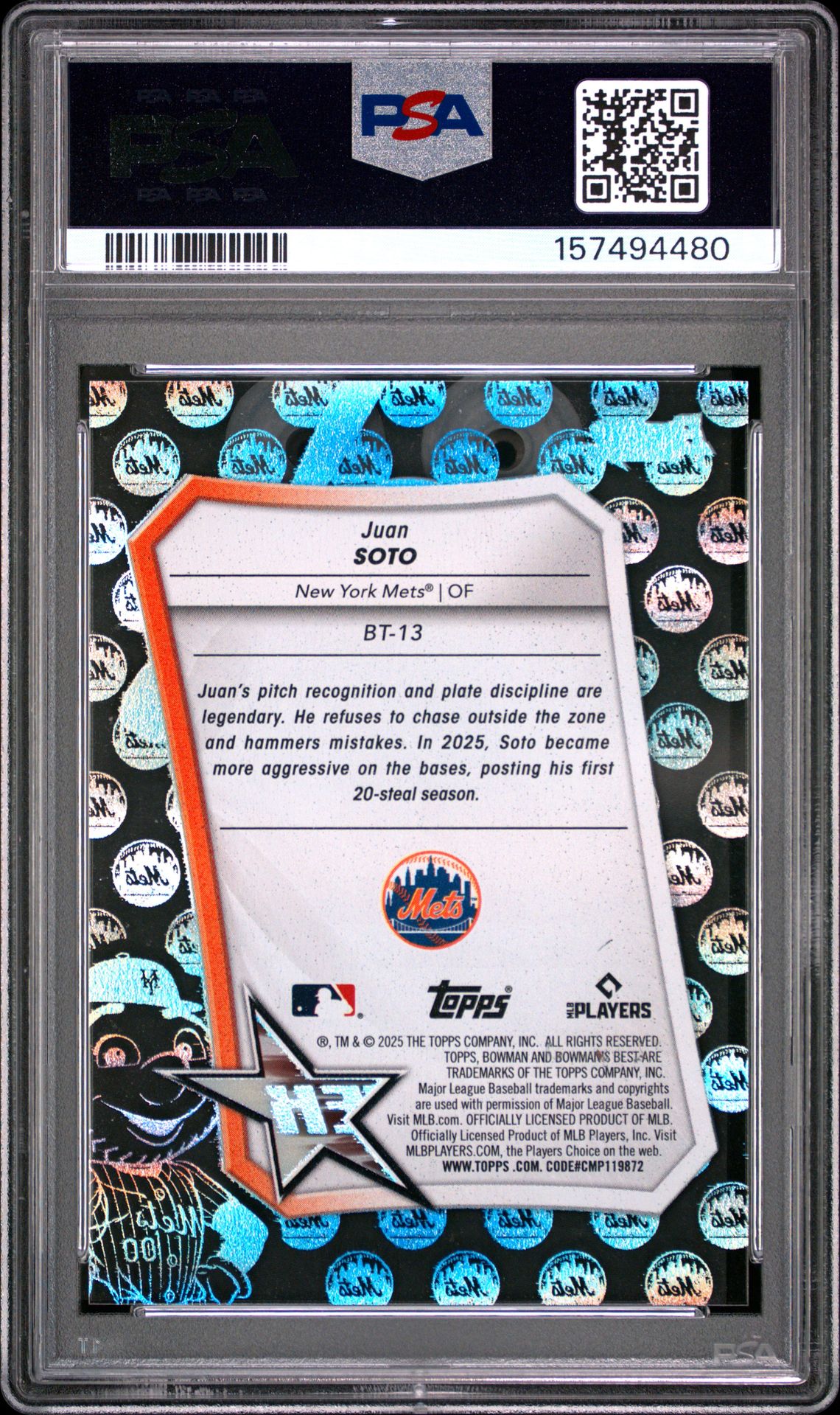 2025 Bowman's Best Best Tek Juan Soto #Bt-13 Nm-Mt 8 back