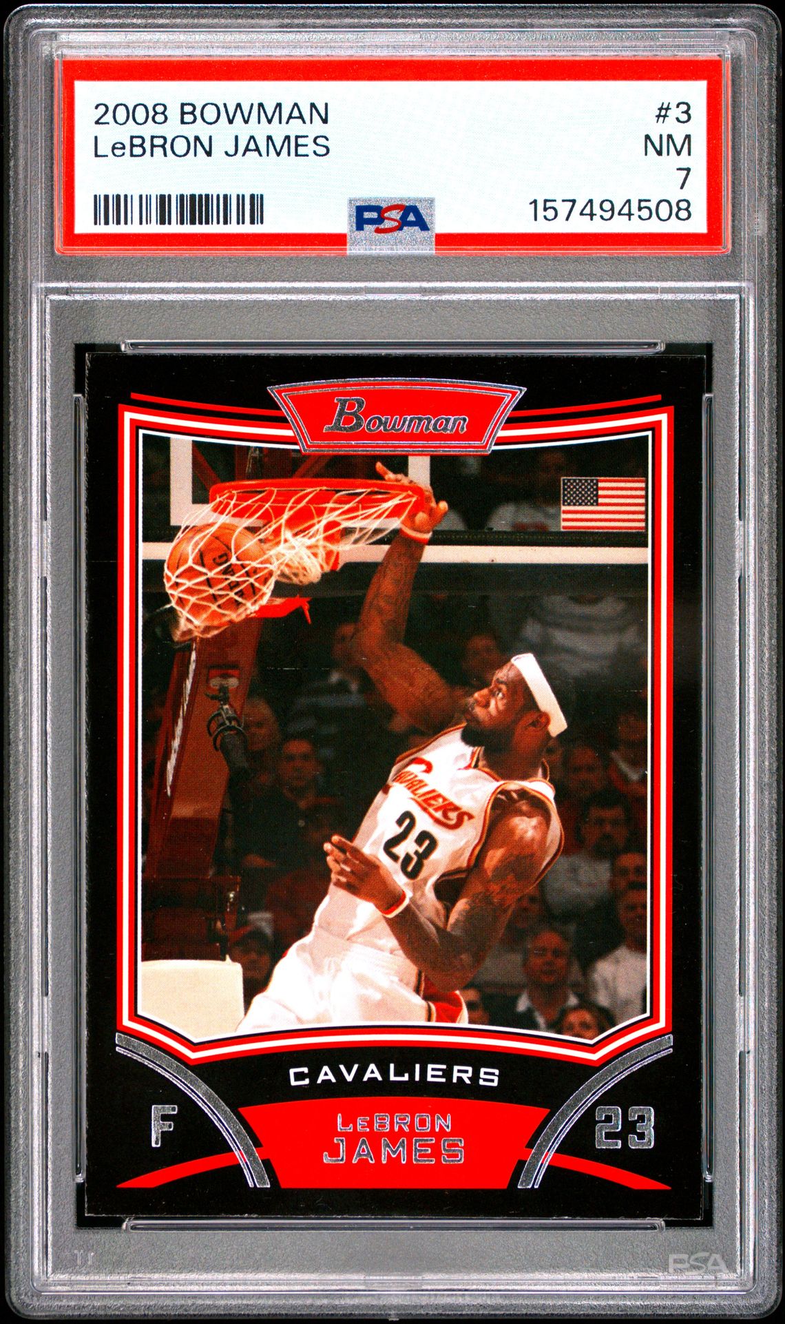2008 Bowman Lebron James #3 Nm 7 front