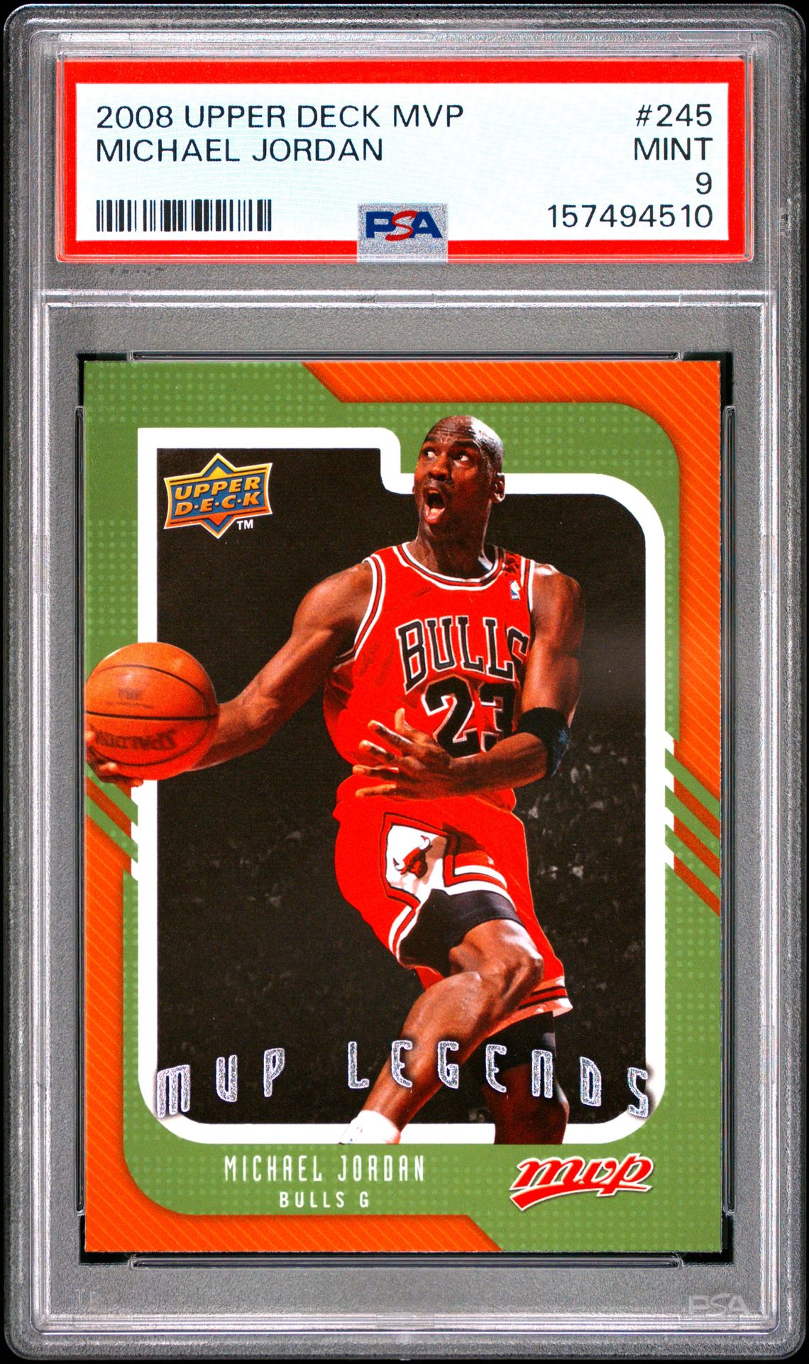 2008 Upper Deck Mvp Michael Jordan #245 Mint 9 front