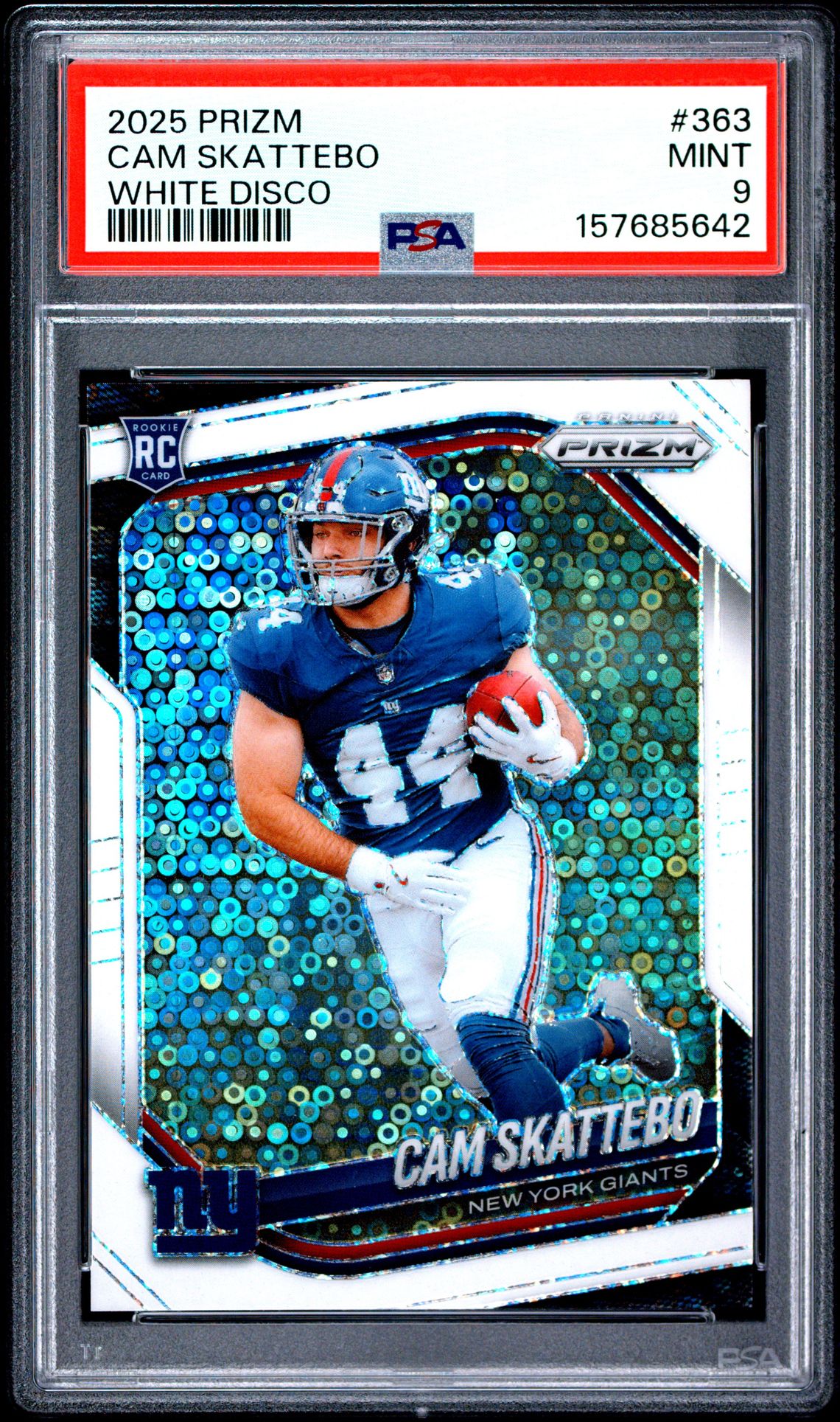 2025 Panini Prizm Cam Skattebo #363 (White Disco) Mint 9 front