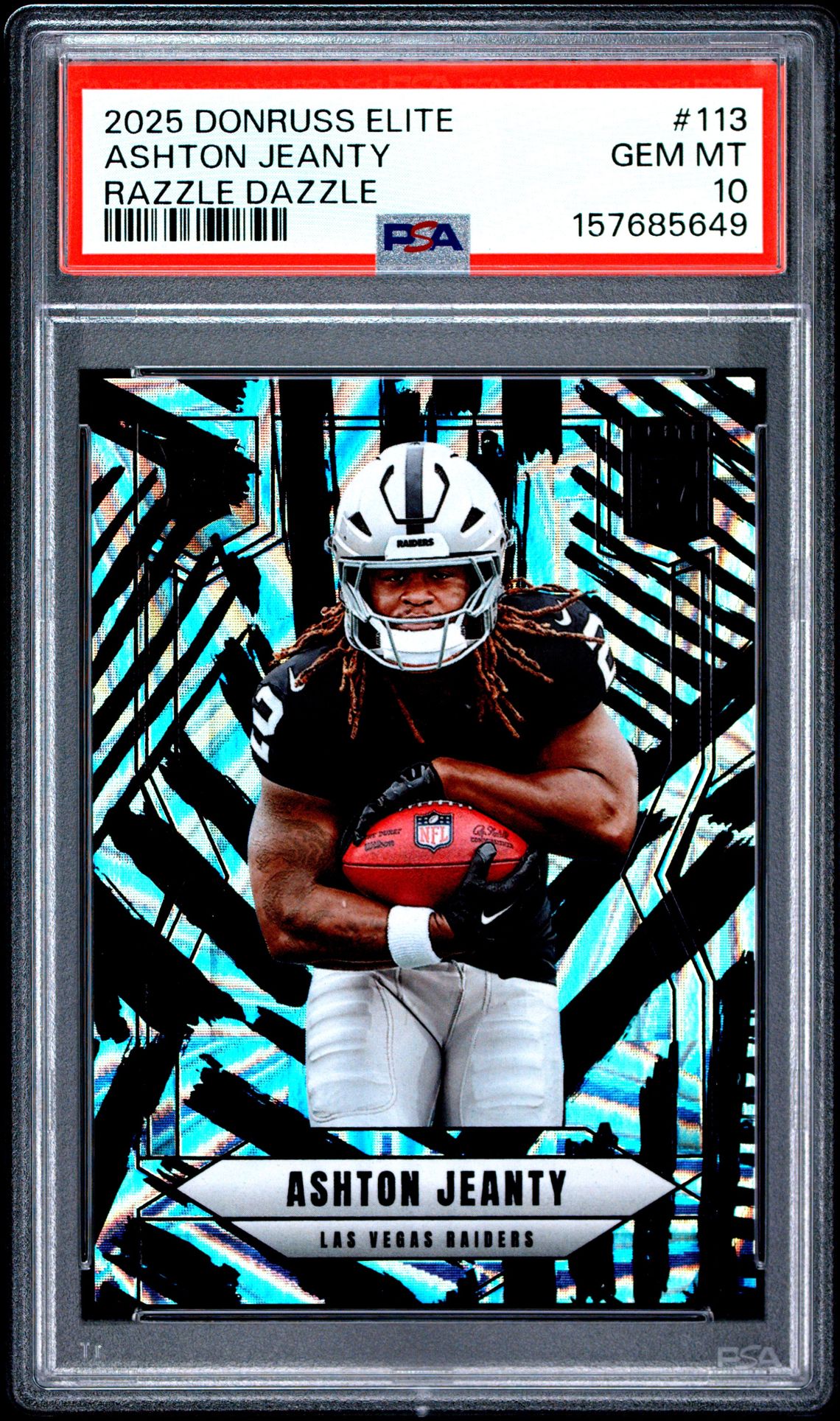 2025 Panini Donruss Elite Ashton Jeanty #113 (Razzle Dazzle) Gem Mt 10 front
