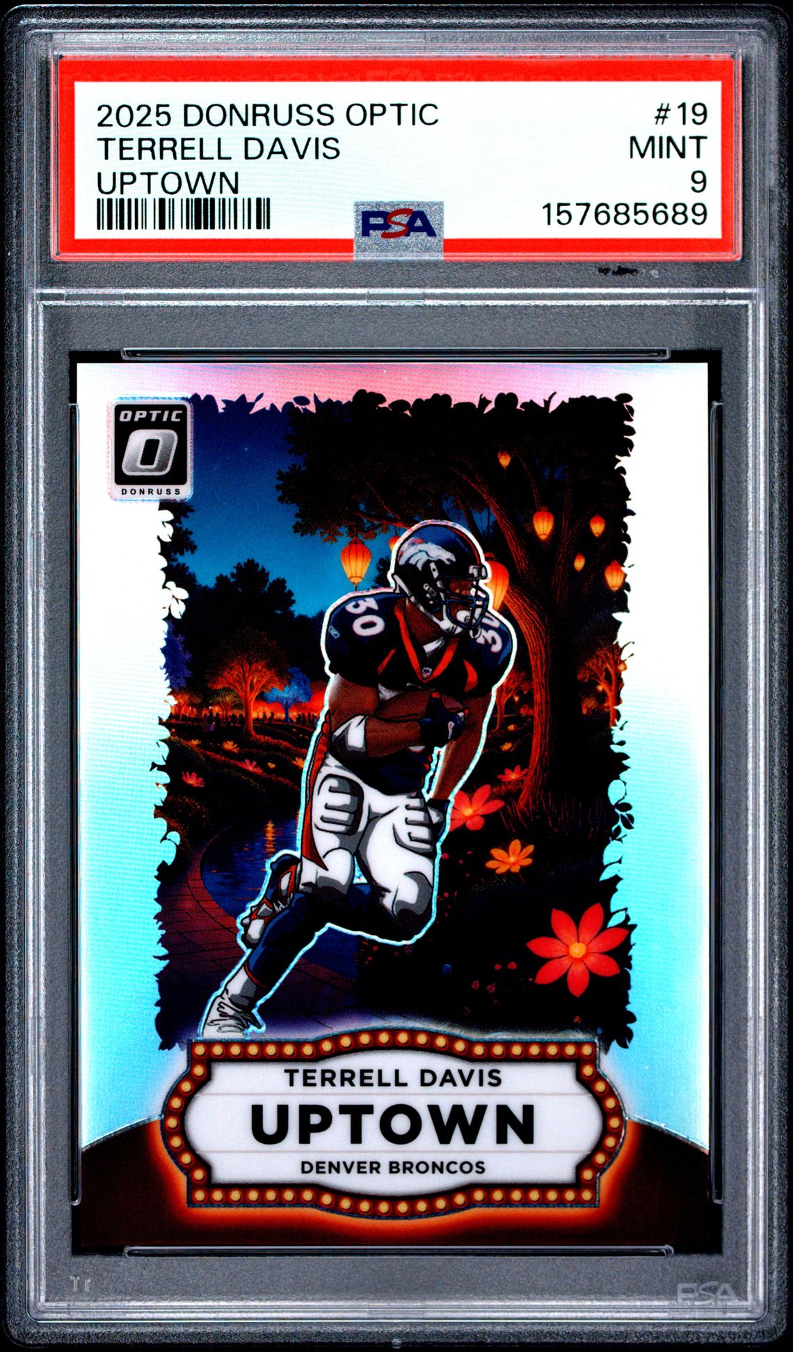 2025 Panini Donruss Optic Uptown Terrell Davis #19 Mint 9 front