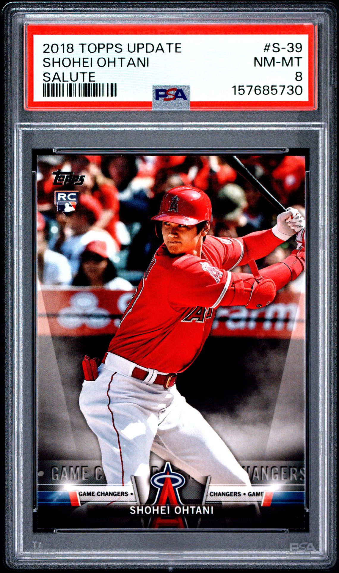 2018 Topps Update Salute Shohei Ohtani #S-39 (Salute) Nm-Mt 8 front