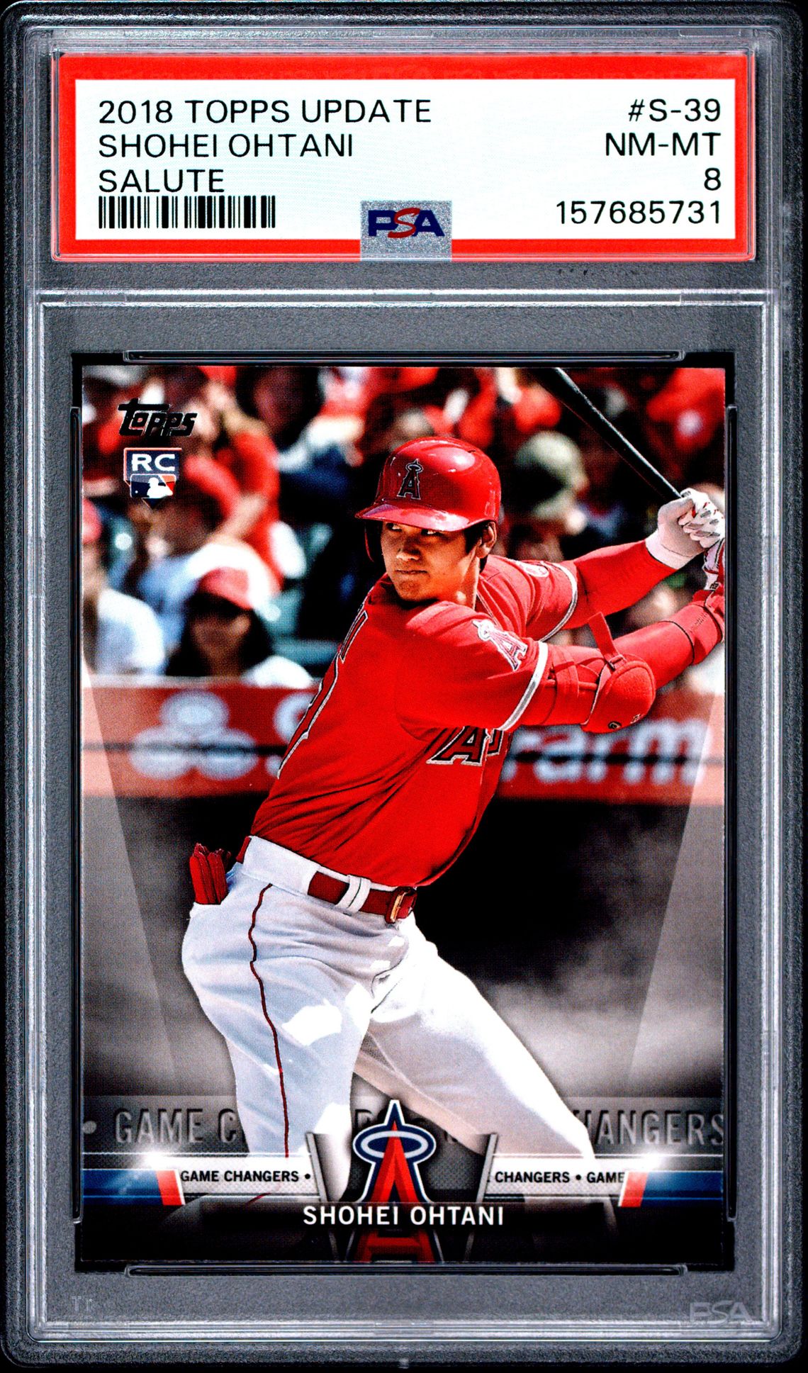 2018 Topps Update Salute Shohei Ohtani #S-39 (Salute) Nm-Mt 8 front
