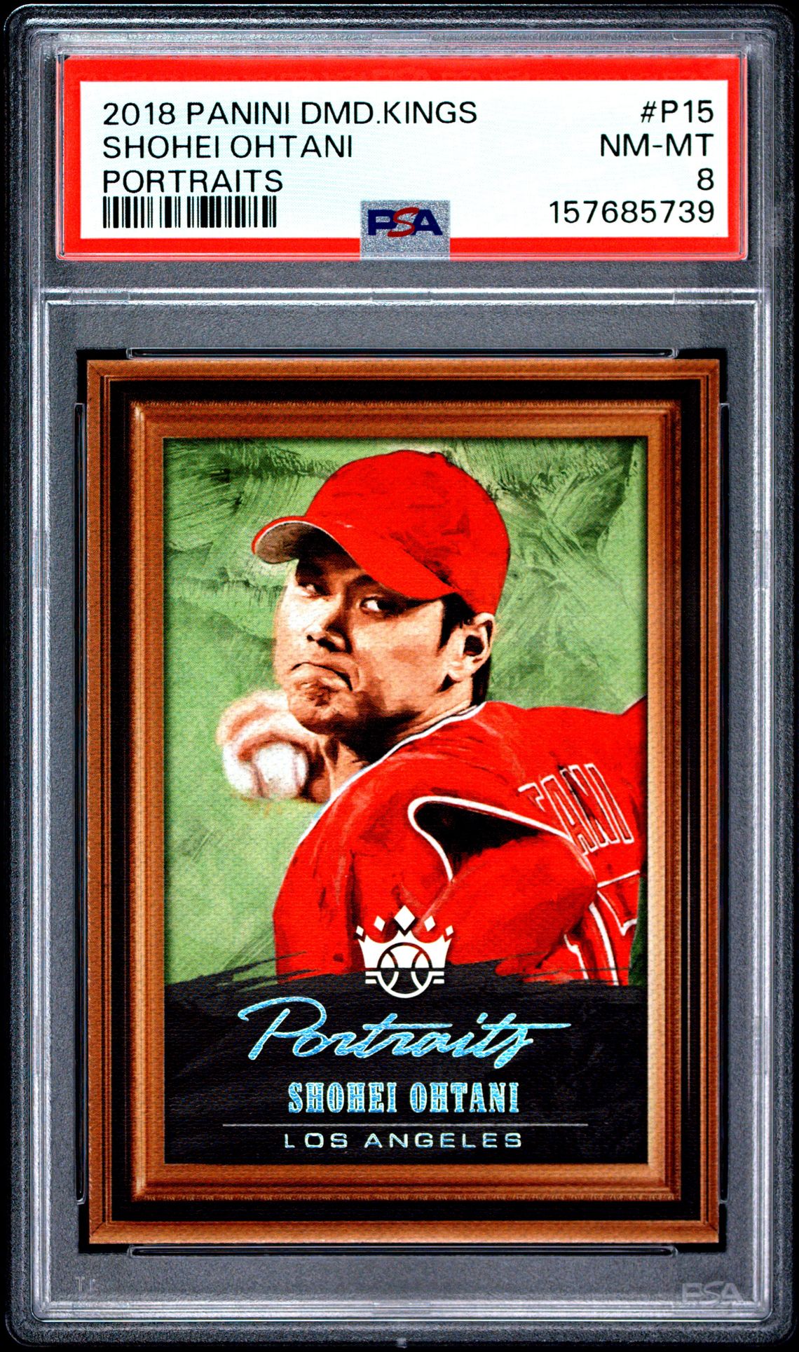 2018 Panini Diamond Kings Portraits Shohei Ohtani #P15 (Portraits) Nm-Mt 8 front
