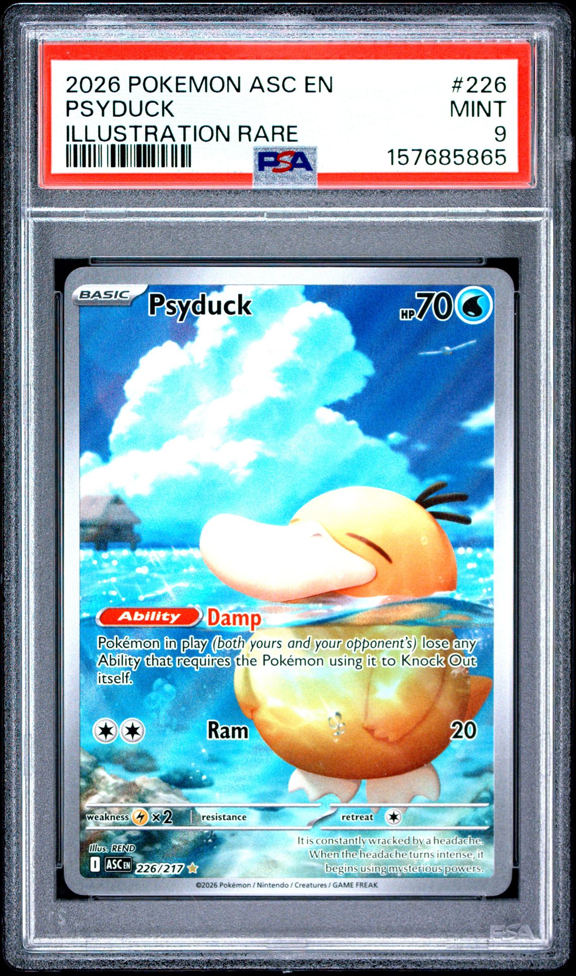 2026 Pokemon Asc En-Ascended Heroes Psyduck #226 (Illustration Rare) Mint 9 front
