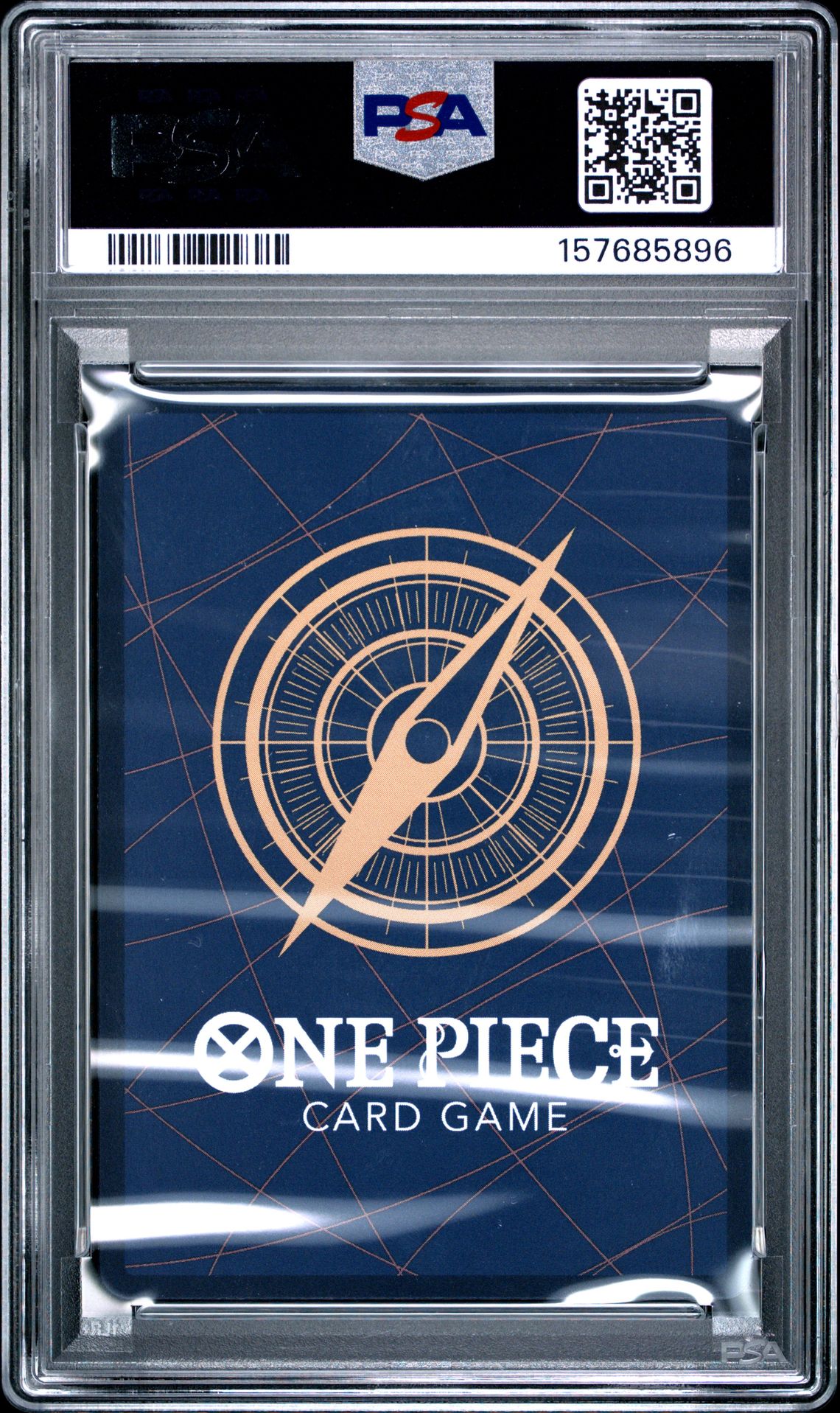 2025 One Piece Op11-A Fist Of Divine Speed G/G F/F Pistol Red Hawk #114 (Alternate Art) Gem Mt 10 back view - PSA certificate #157685896