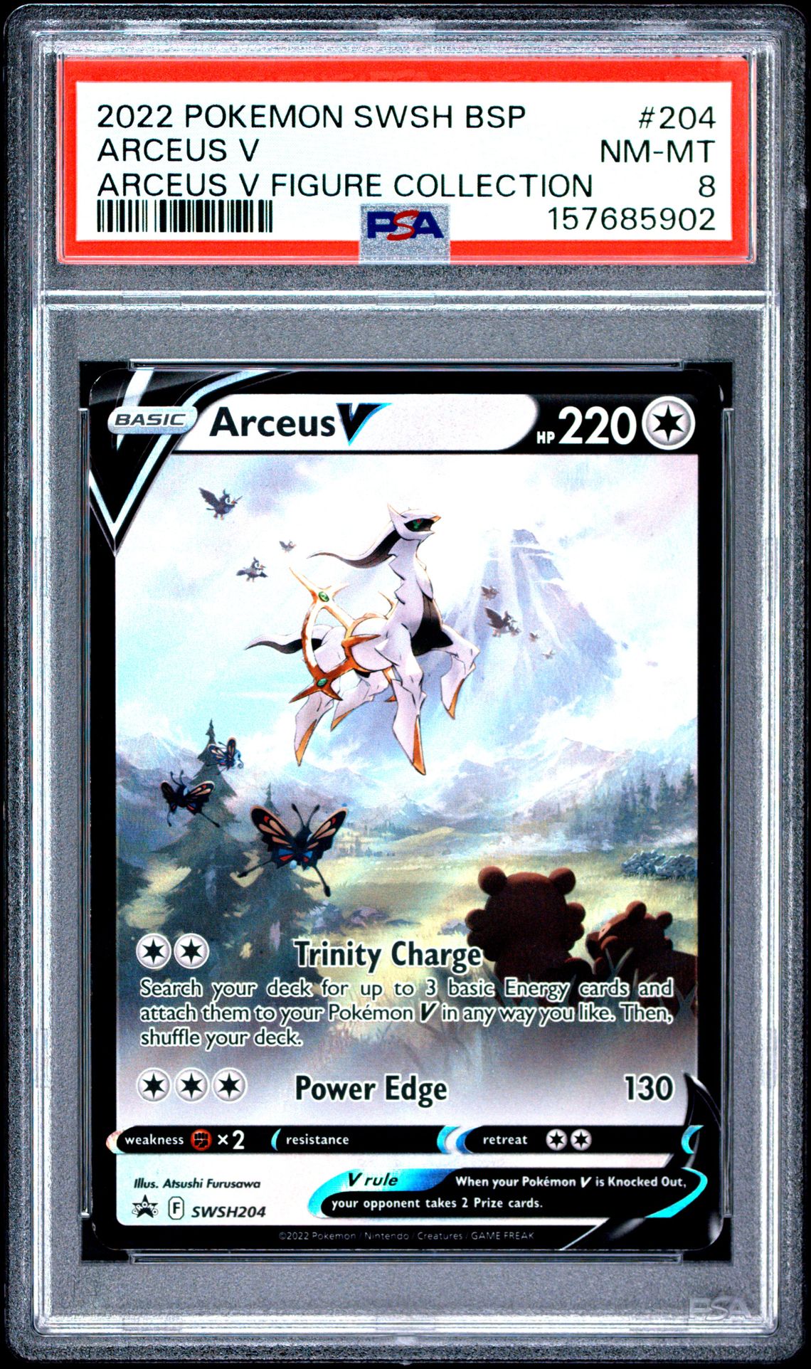 2022 Pokemon Swsh Black Star Promo Arceus V #204 (Arceus V Figure Collection) Nm-Mt 8 front