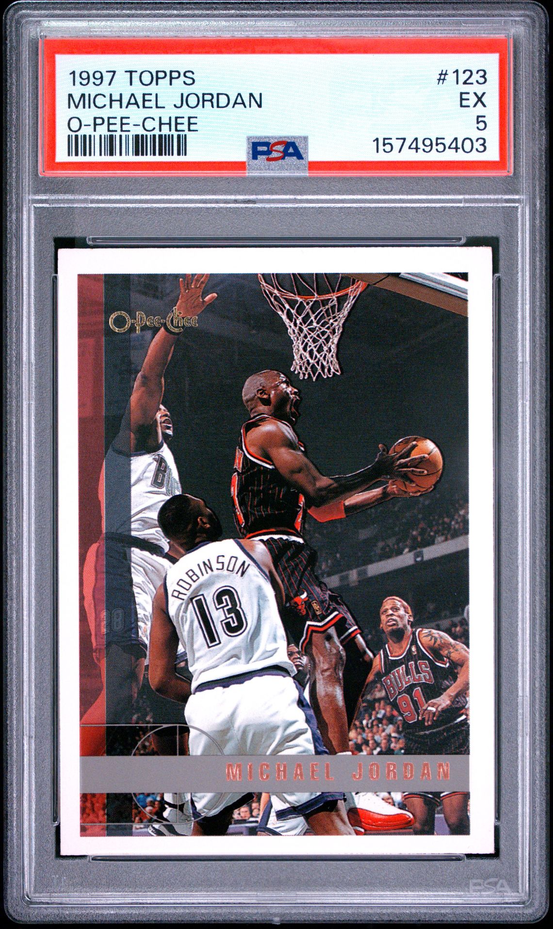1997 Topps Michael Jordan #123 (O-Pee-Chee) Ex 5 front
