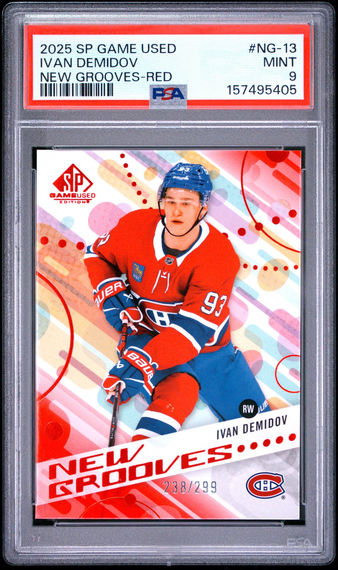 2025 Upper Deck Sp Game Used New Grooves Ivan Demidov #Ng-13 (New Grooves-Red) Mint 9 front