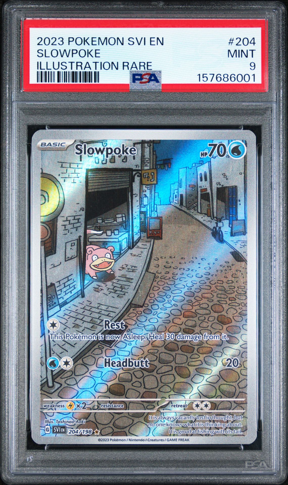 2023 Pokemon Svi En-Scarlet & Violet Slowpoke #204 (Illustration Rare) Mint 9 front
