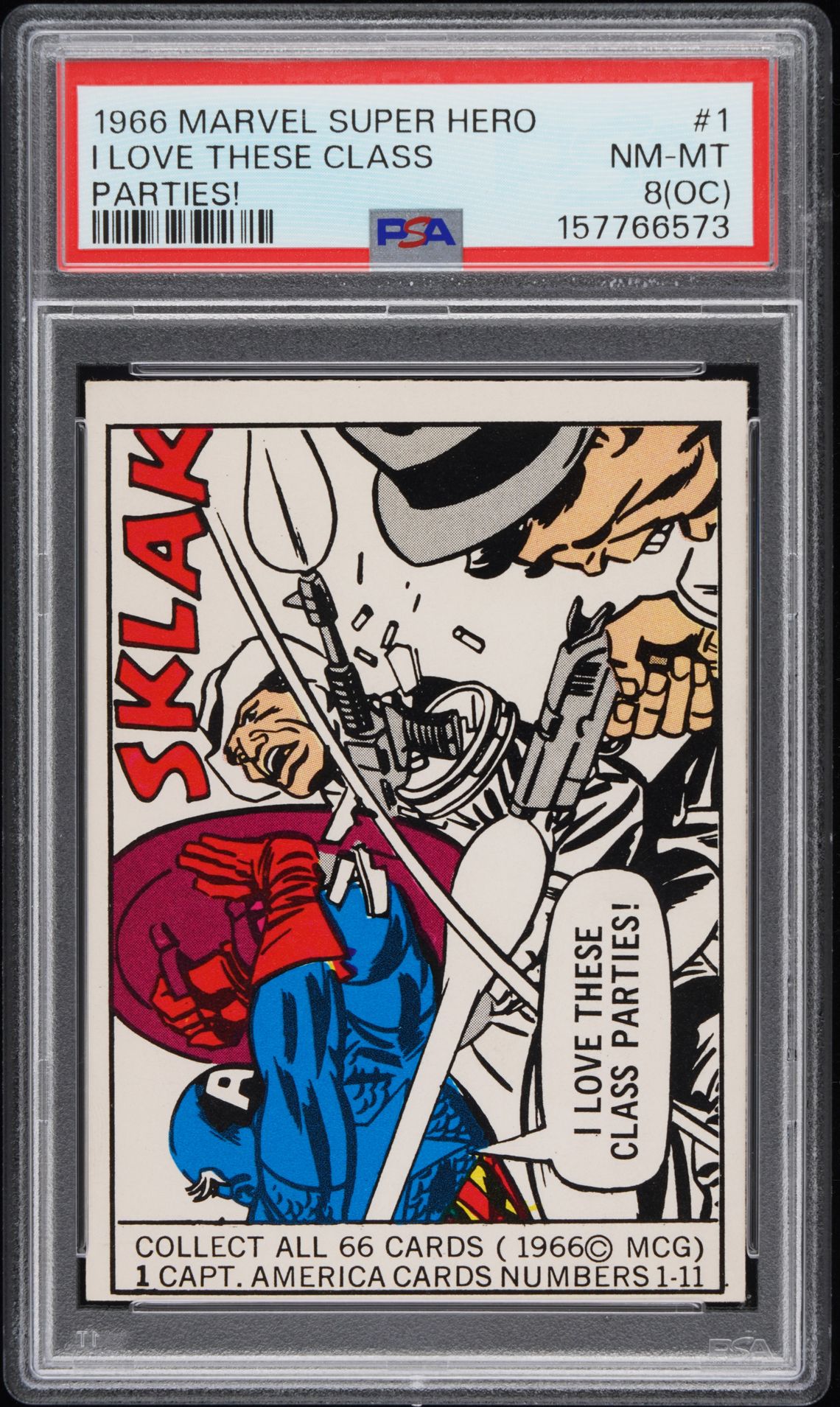 1966 Marvel Super Heroes I Love These Class #1 (Parties!) Nm-Mt 8 (Oc) front