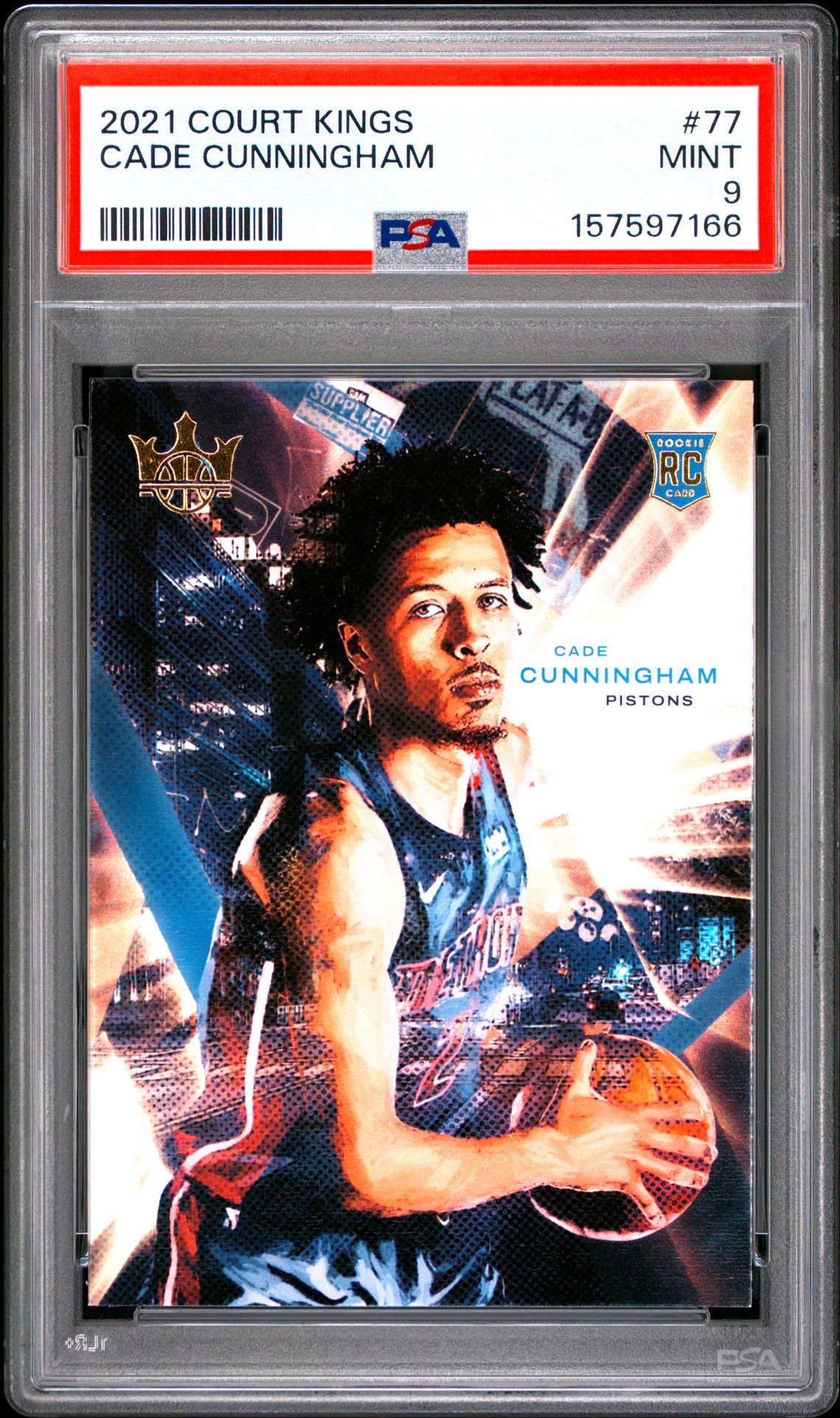 2021 Panini Court Kings Cade Cunningham #77 Mint 9 front