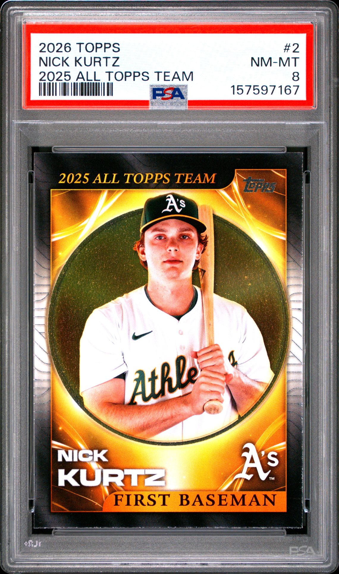 2026 Topps 2025 All Topps Team Nick Kurtz #2 Nm-Mt 8 front