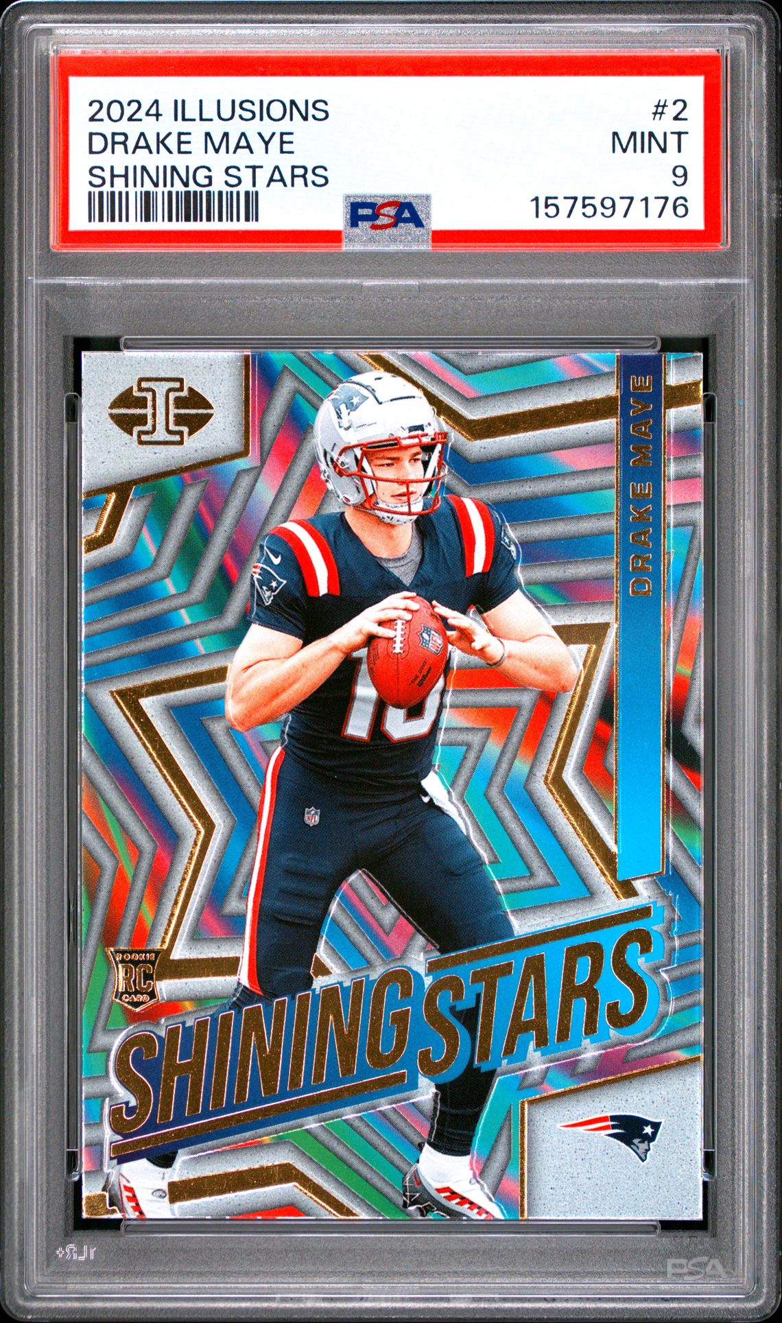 2024 Panini Illusions Shining Stars Drake Maye #2 Mint 9 front