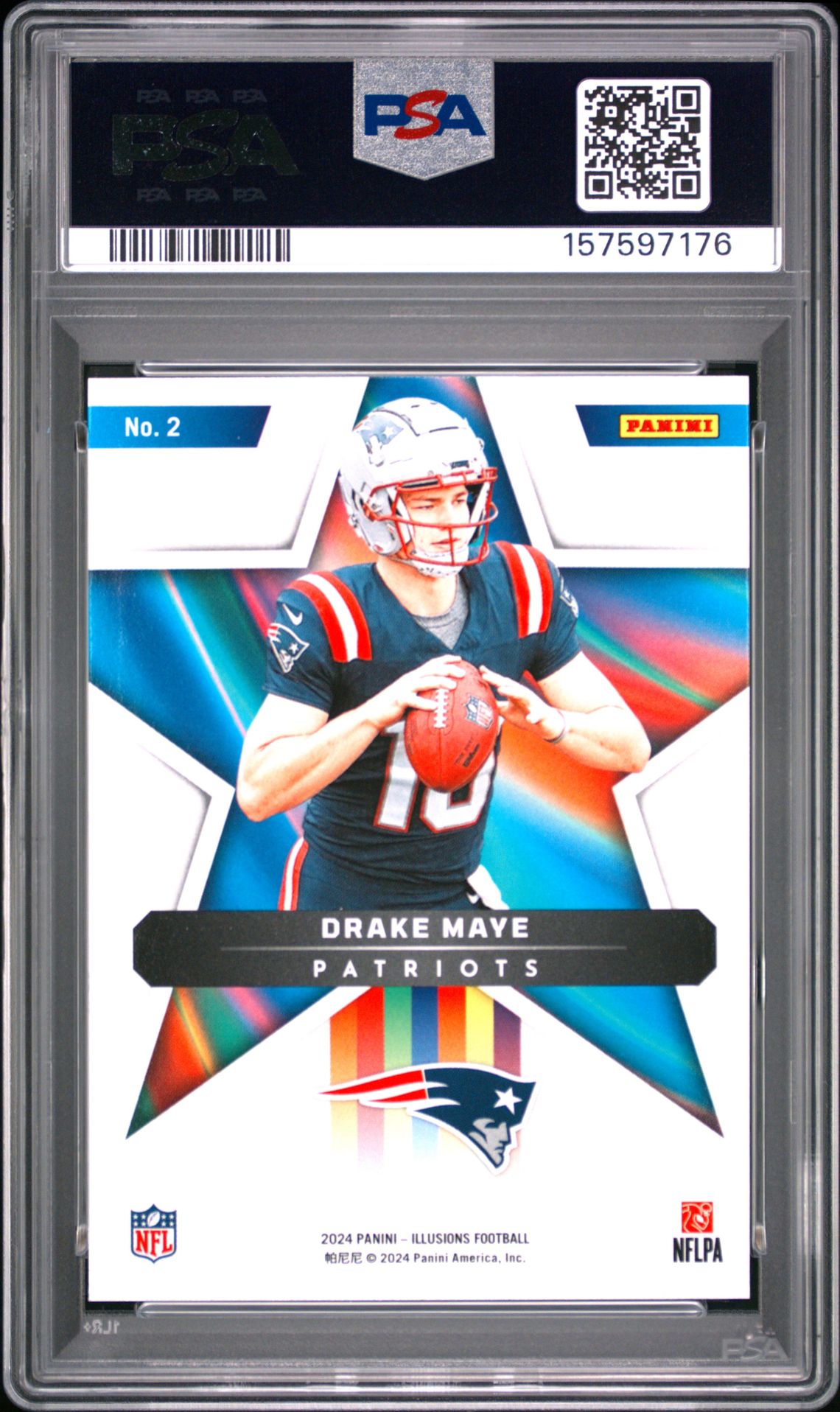 2024 Panini Illusions Shining Stars Drake Maye #2 Mint 9 back