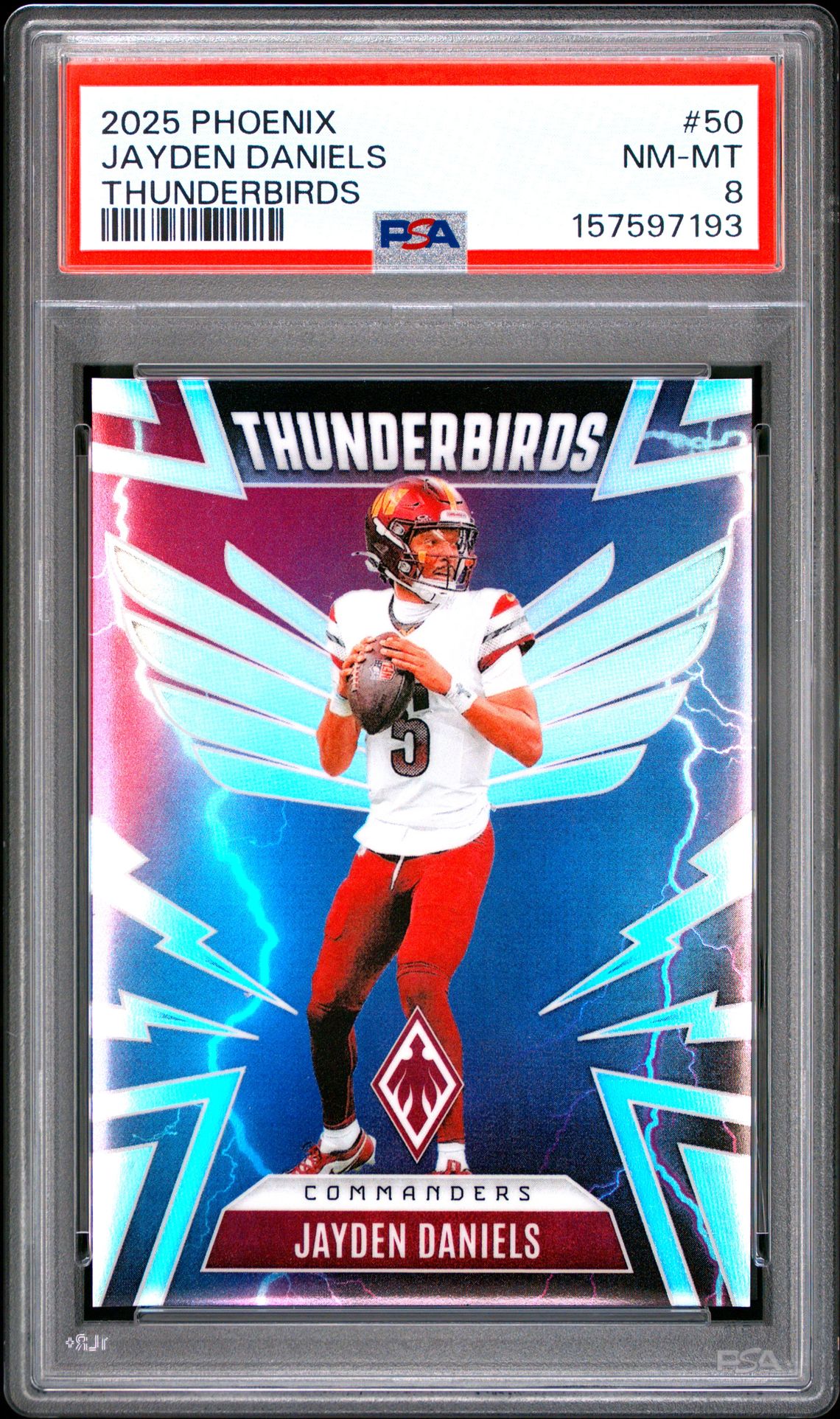 2025 Panini Phoenix Thunderbirds Jayden Daniels #50 Nm-Mt 8 front