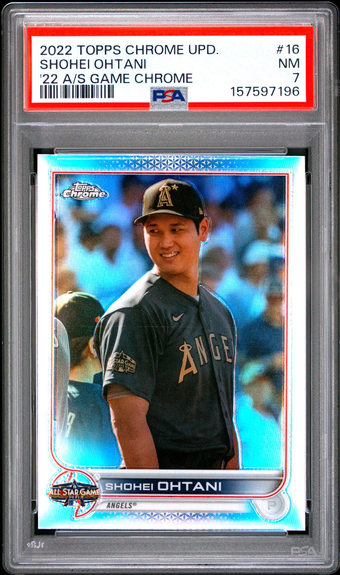 2022 Topps Chrome Update 2022 All-Star Game Chrome Shohei Ohtani #16 ('22 A/S Game Chrome) Nm 7 front