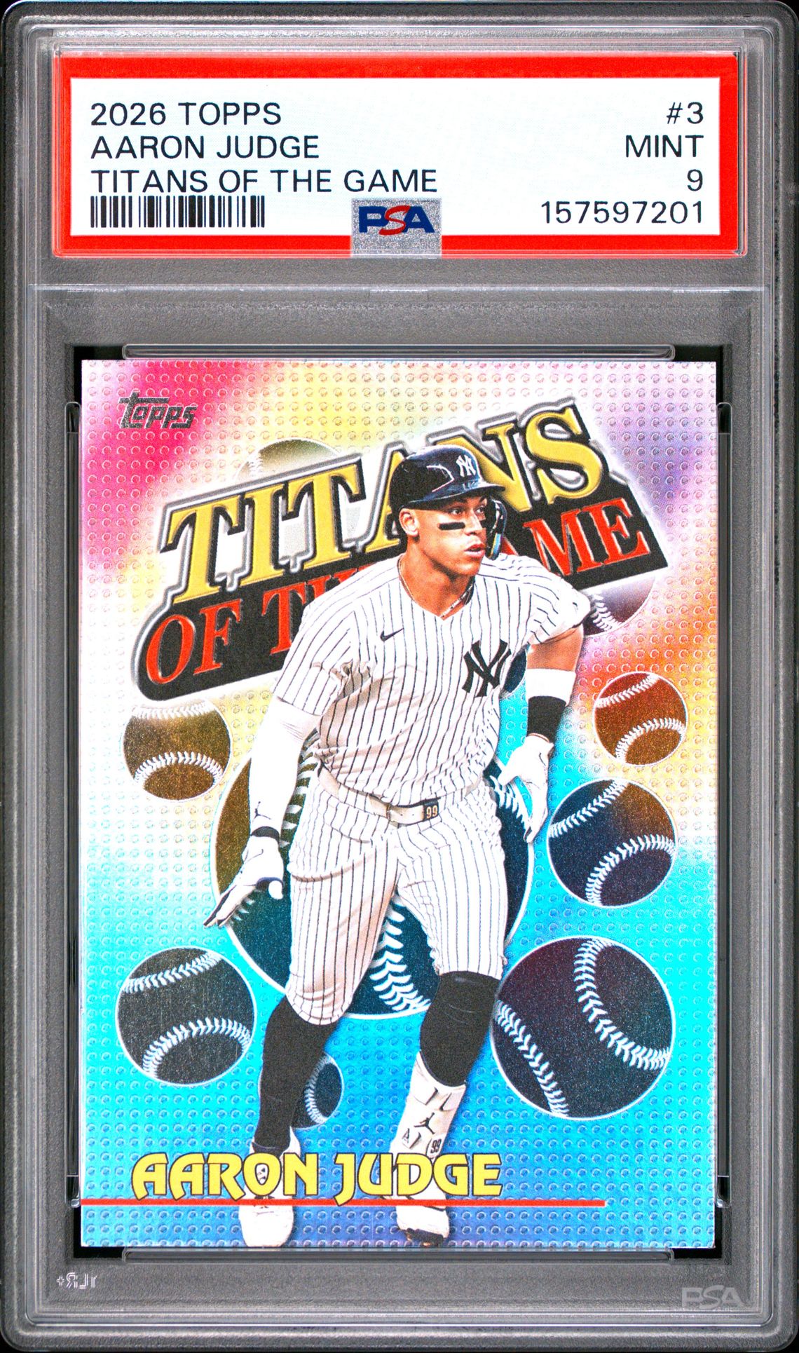 2026 Topps Titans Of The Game Aaron Judge #3 Mint 9 front