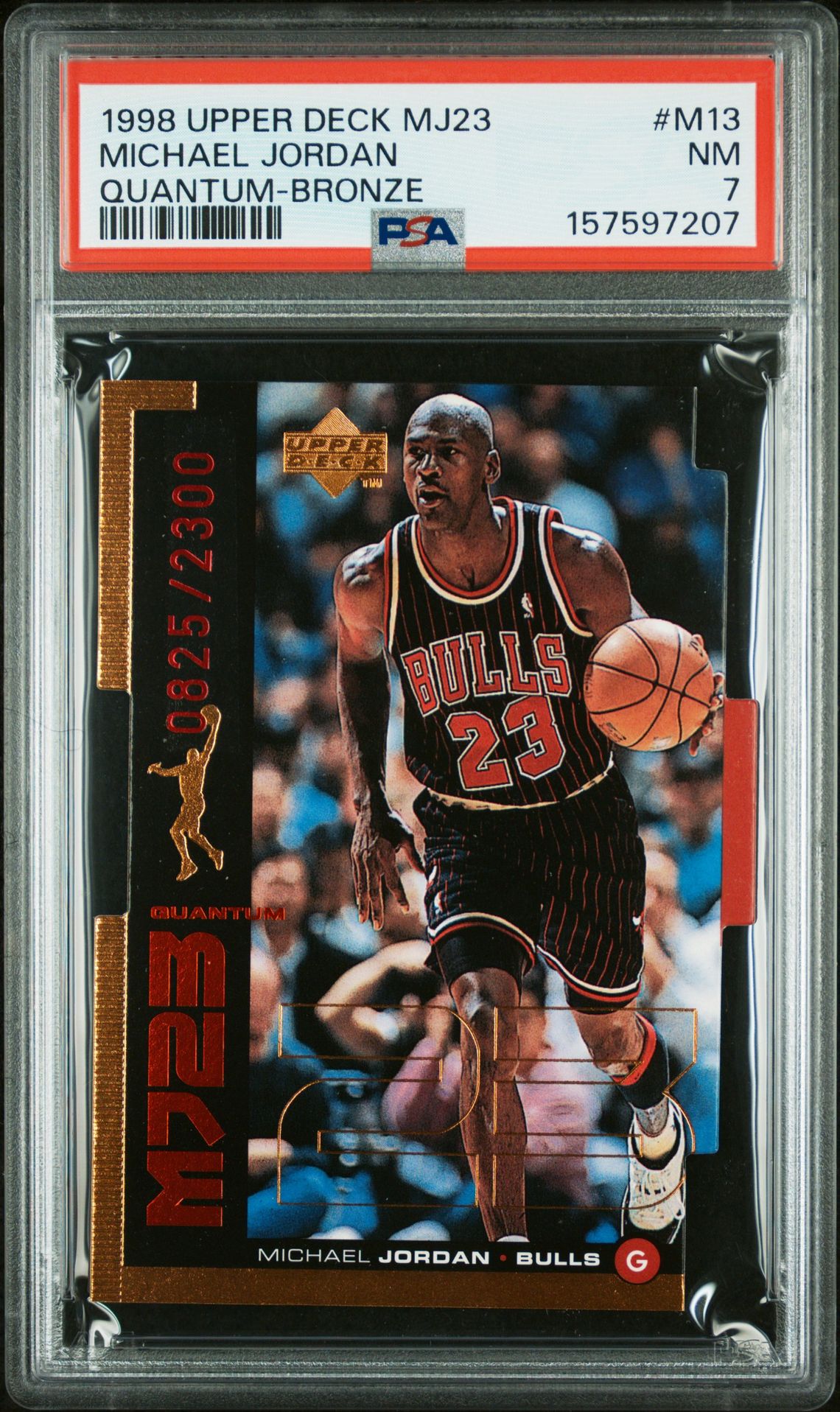 1998 Upper Deck Mj23 Michael Jordan #M13 (Quantum-Bronze) Nm 7 front