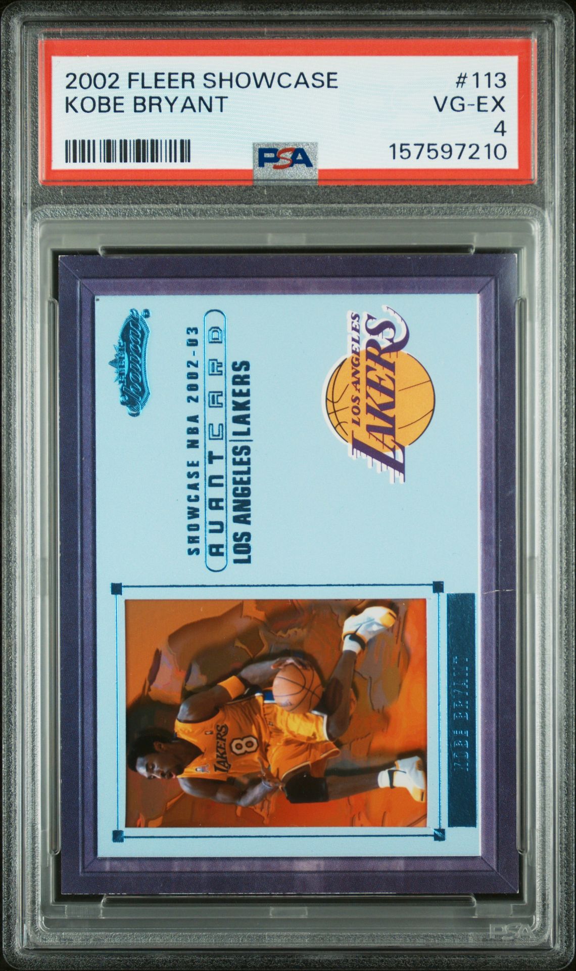 2002 Fleer Showcase Kobe Bryant #113 Vg-Ex 4 front