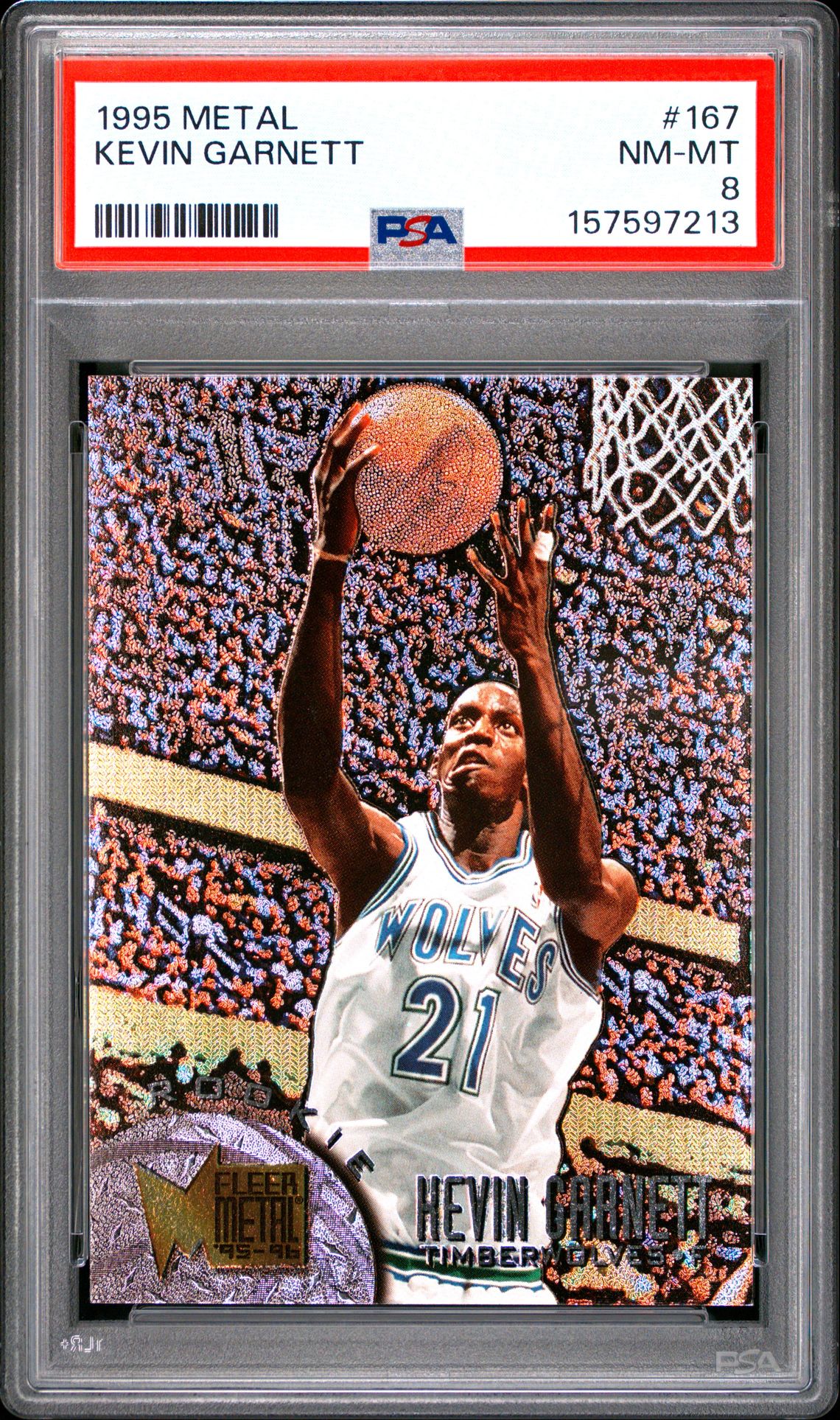 1995 Metal Kevin Garnett #167 Nm-Mt 8 front