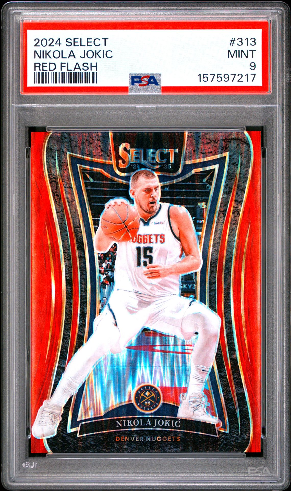 2024 Panini Select Nikola Jokic #313 (Red Flash) Mint 9 front