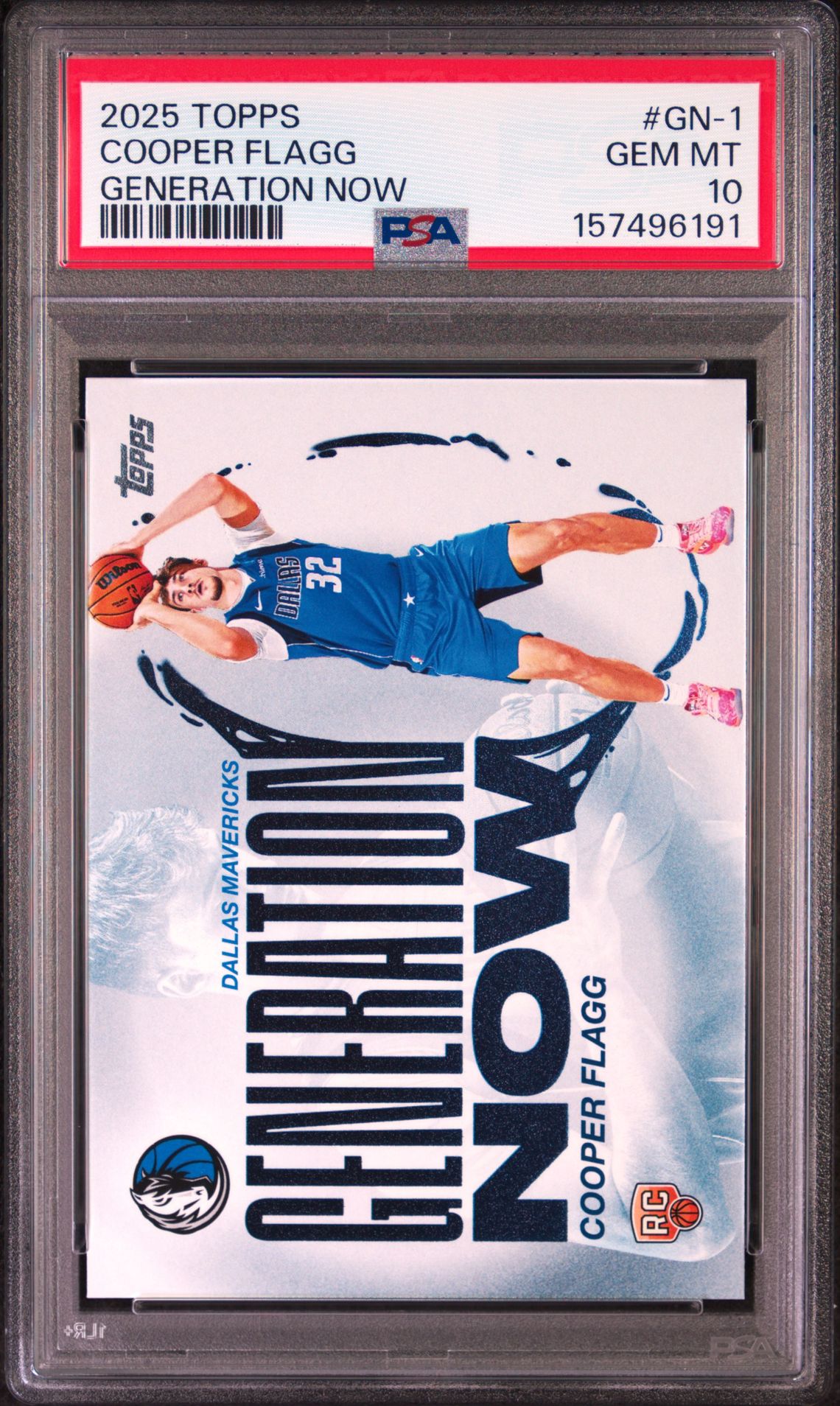 2025 Topps Generation Now Cooper Flagg #Gn-1 Gem Mt 10 front view - PSA graded GEM MT 10