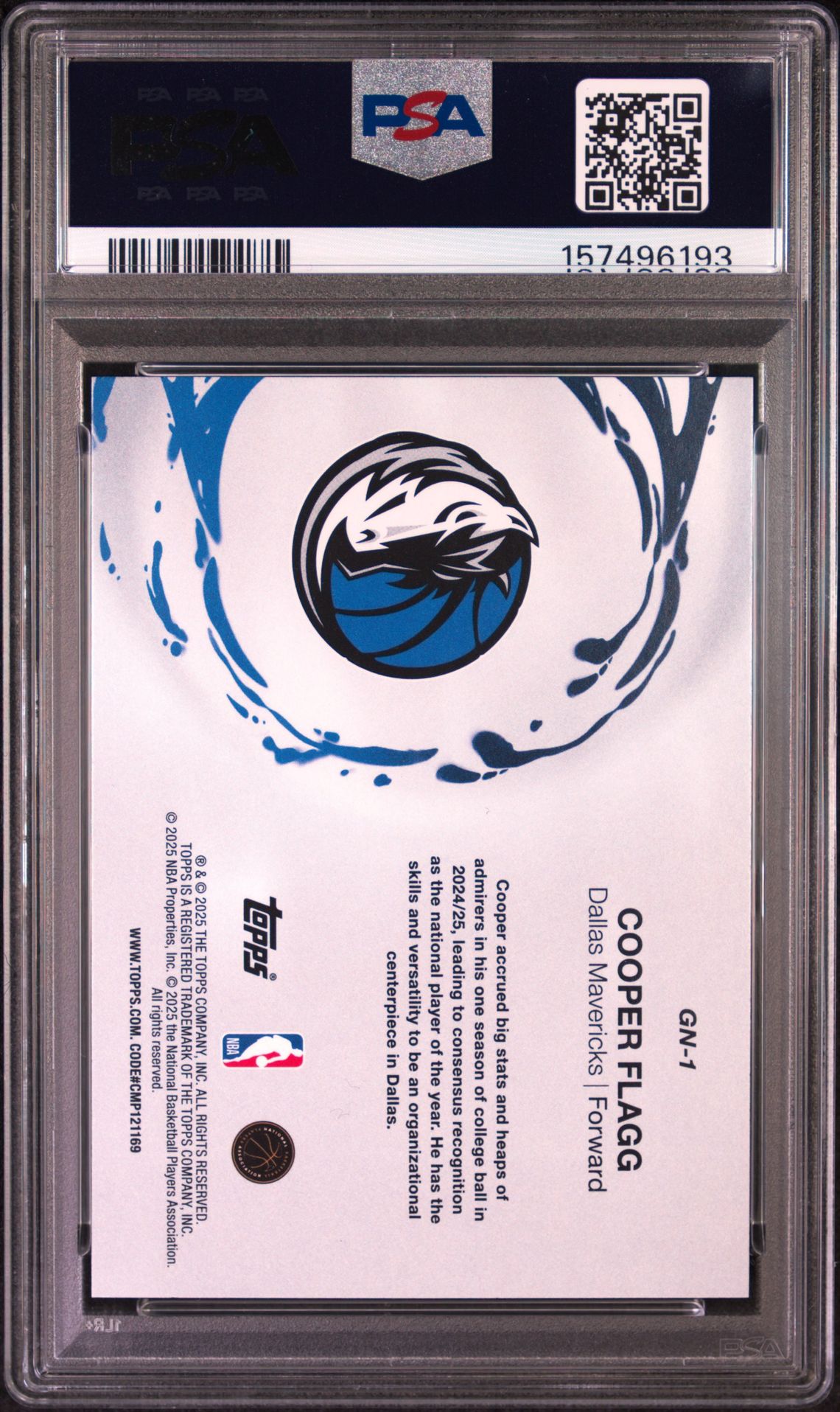 2025 Topps Generation Now Cooper Flagg #Gn-1 Mint 9 back