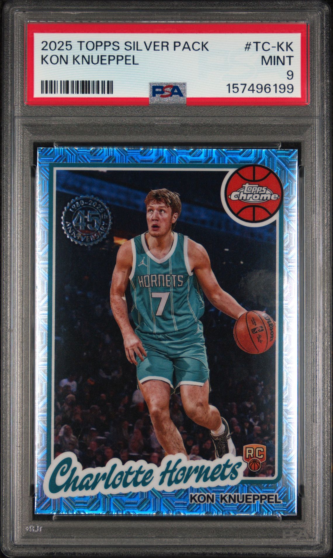 2025 Topps Silver Pack 1980-81 Topps Chrome Basketball Kon Knueppel #Tc-Kk Mint 9 front