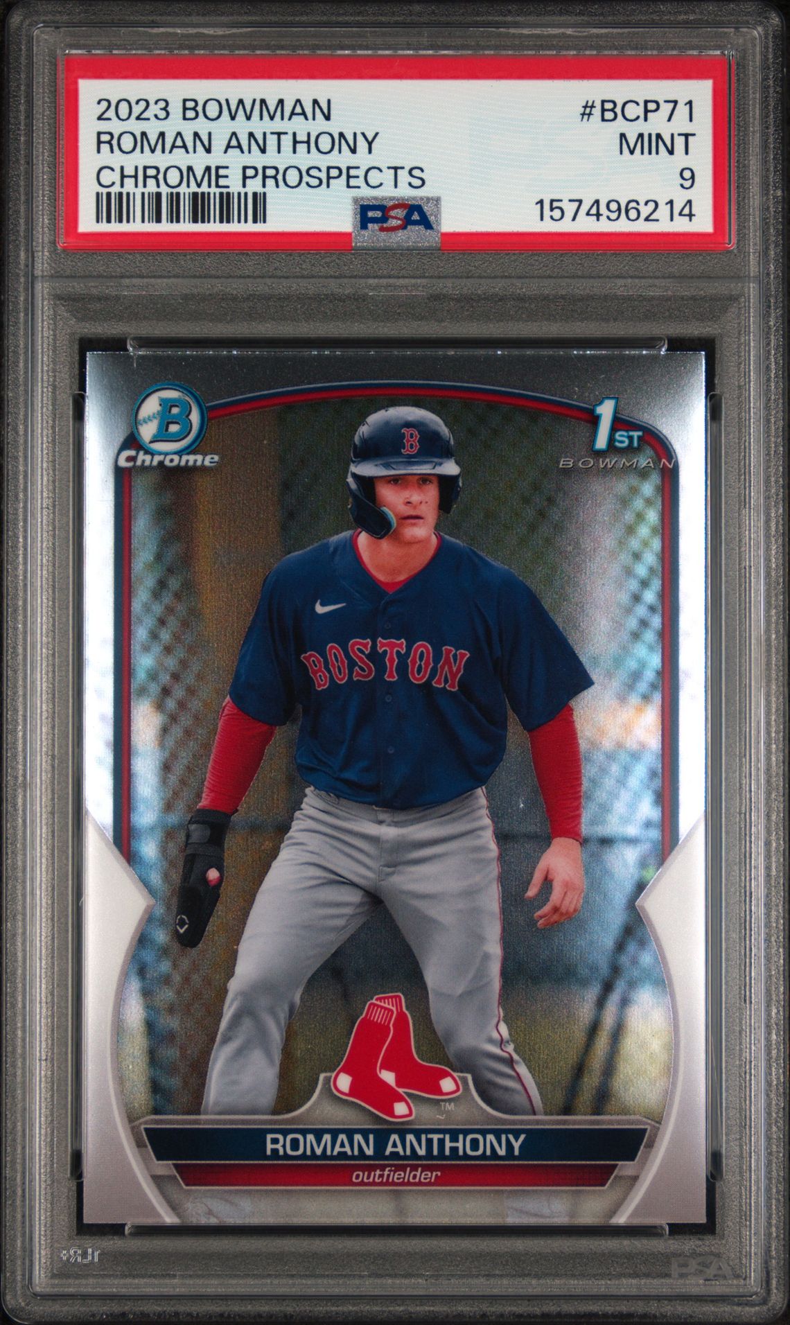 2023 Bowman Chrome Prospects Roman Anthony #Bcp71 (Chrome Prospects) Mint 9 front