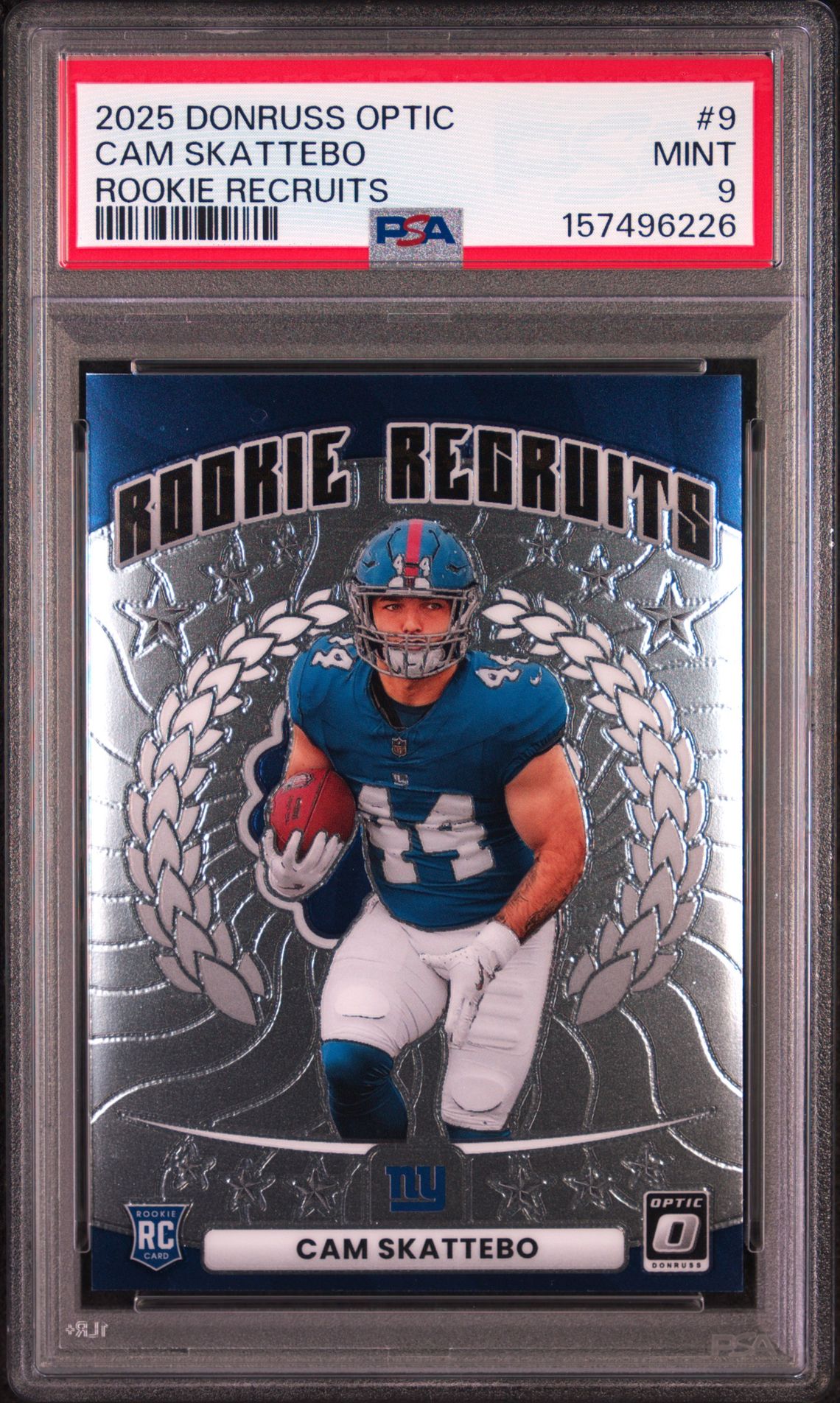 2025 Panini Donruss Optic Rookie Recruits Cam Skattebo #9 Mint 9 front
