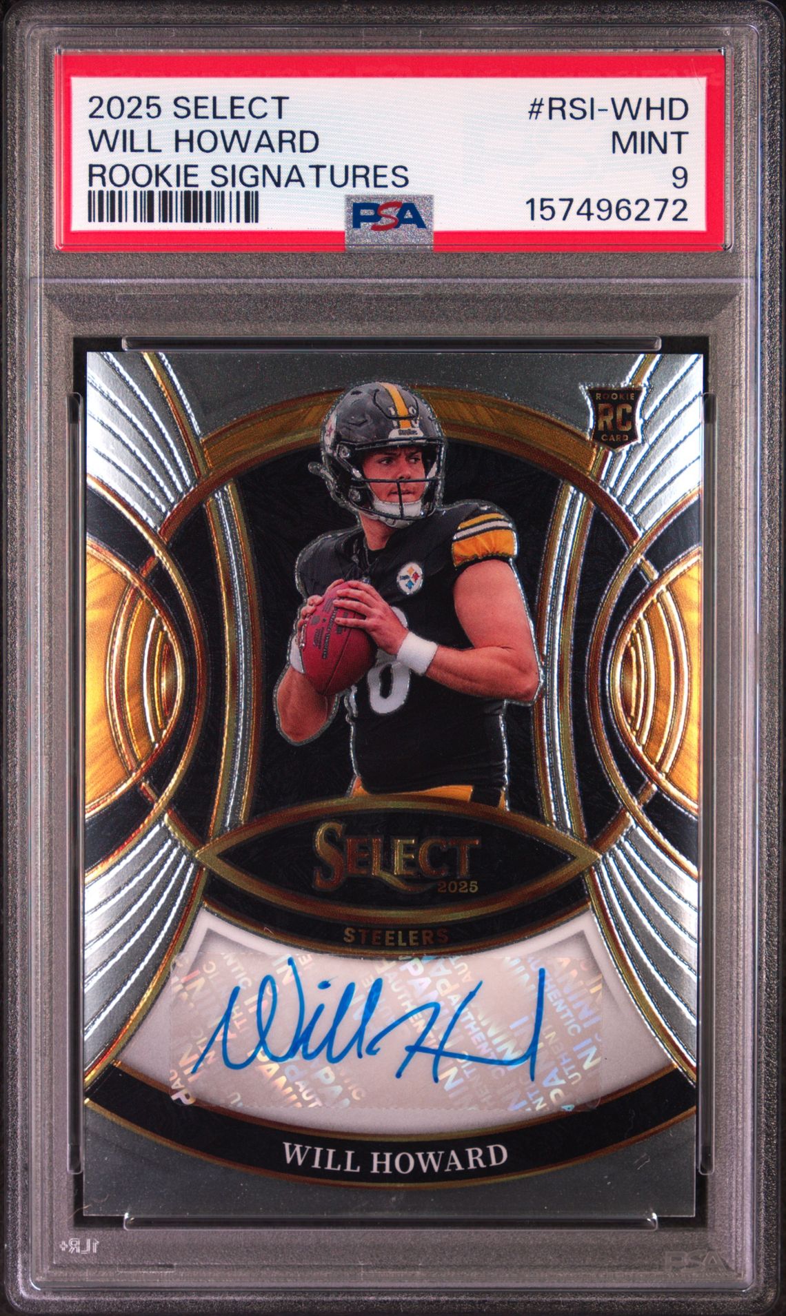 2025 Panini Select Rookie Signatures Will Howard #Rsi-Whd Mint 9 front