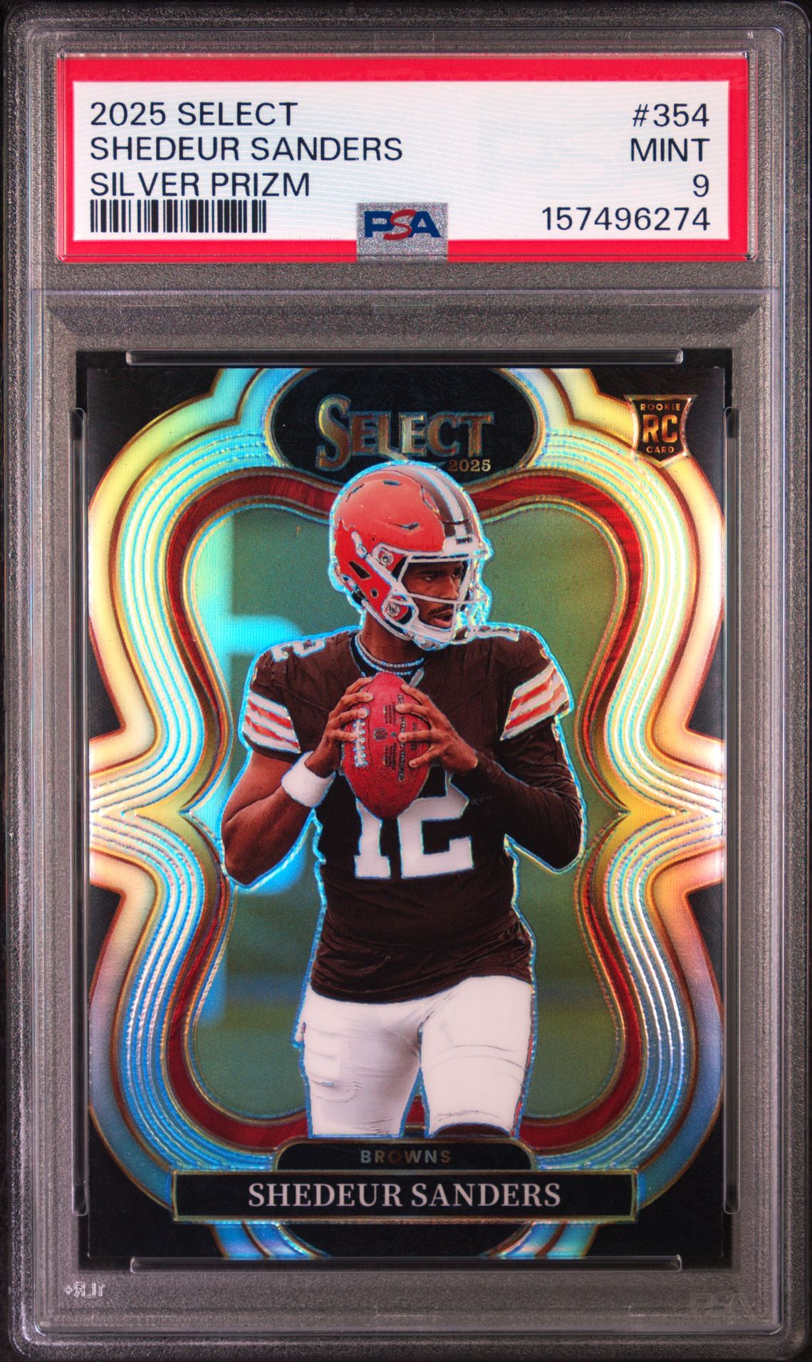 2025 Panini Select Shedeur Sanders #354 (Silver Prizm) Mint 9 front