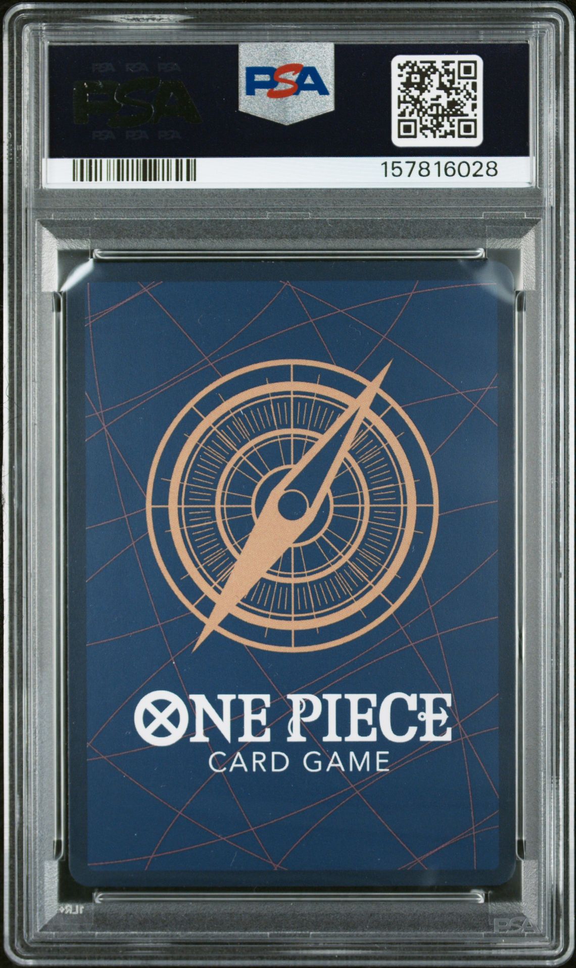 2026 One Piece Op14-Eb04-The Azure Sea's Seven Dracule Mihawk #030 (Special Alternate Art) Gem Mt 10 back view - PSA certificate #157816028