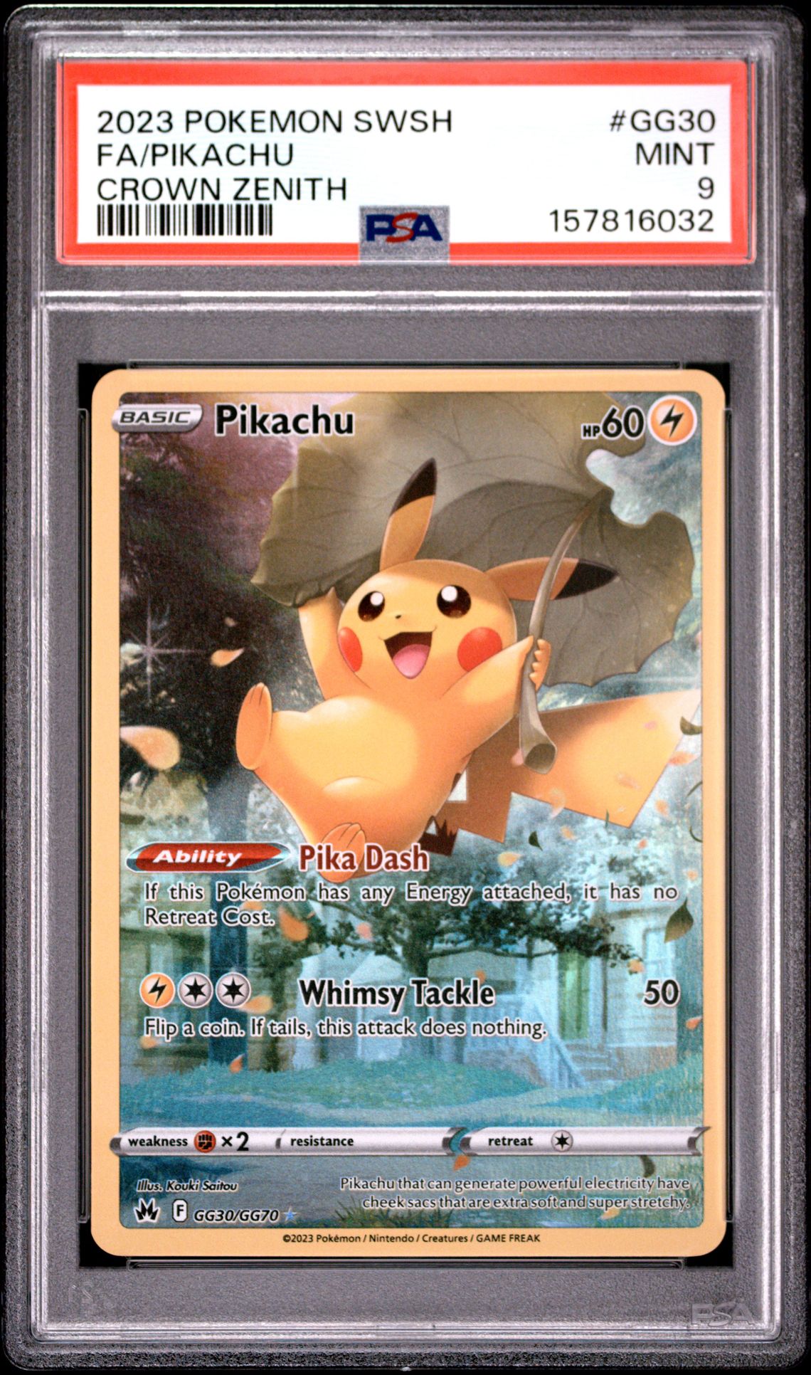 2023 Pokemon Sword And Shield Crown Zenith Fa/Pikachu #Gg30 (Crown Zenith) Mint 9 front